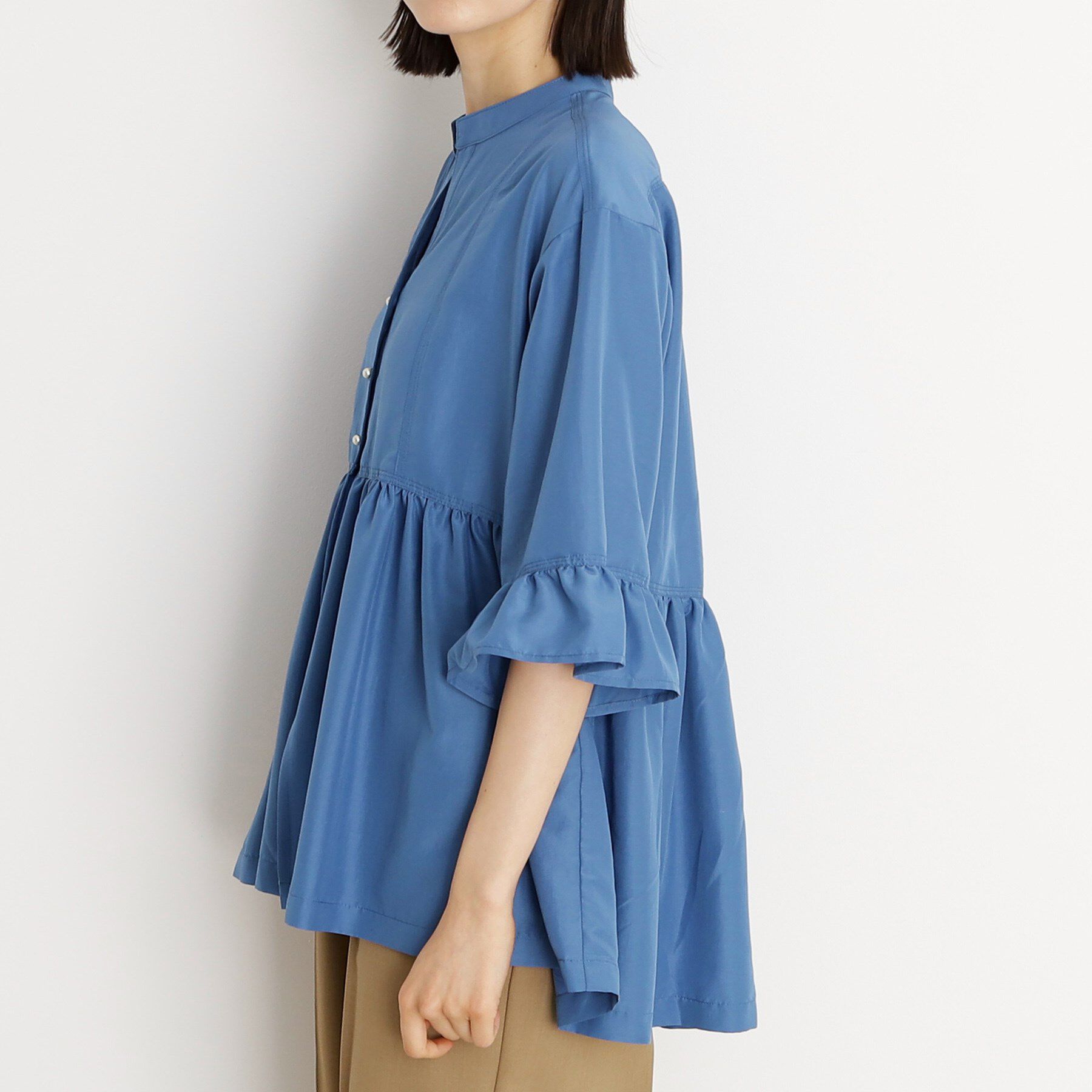 THE SHOP TK「フリルチュニックブラウス【洗濯機OK】」|シャツ・ブラウス|