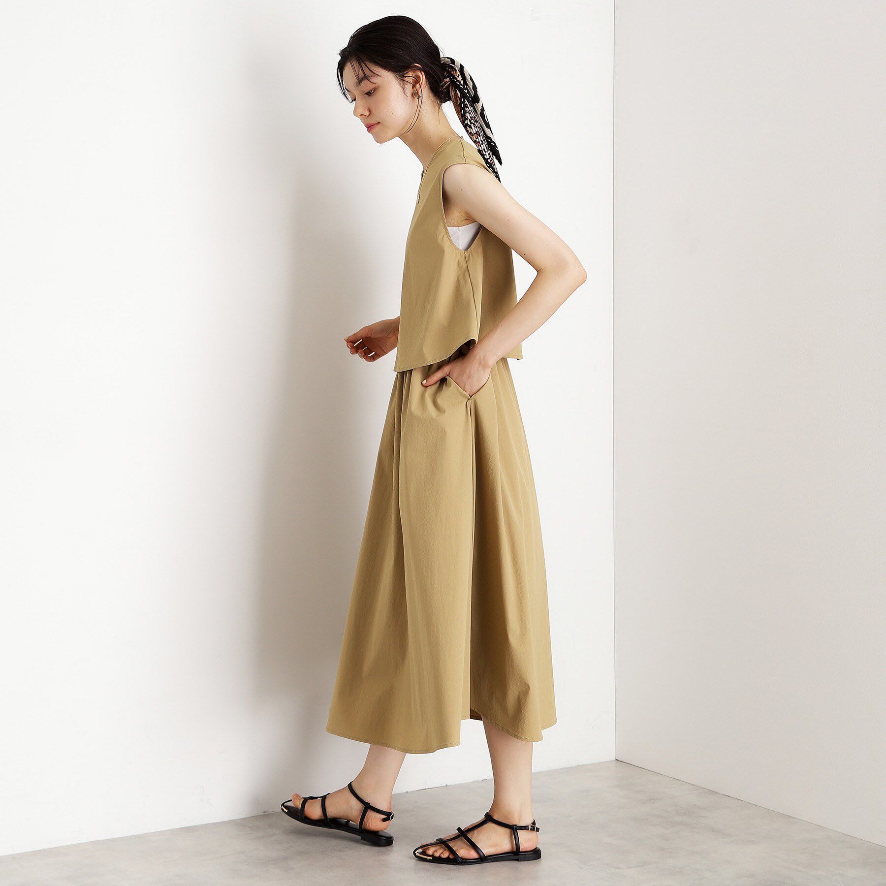 THE SHOP TK「ドッキングワンピース【接触冷感/撥水/UVカット/洗濯機OK】」|ワンピース|