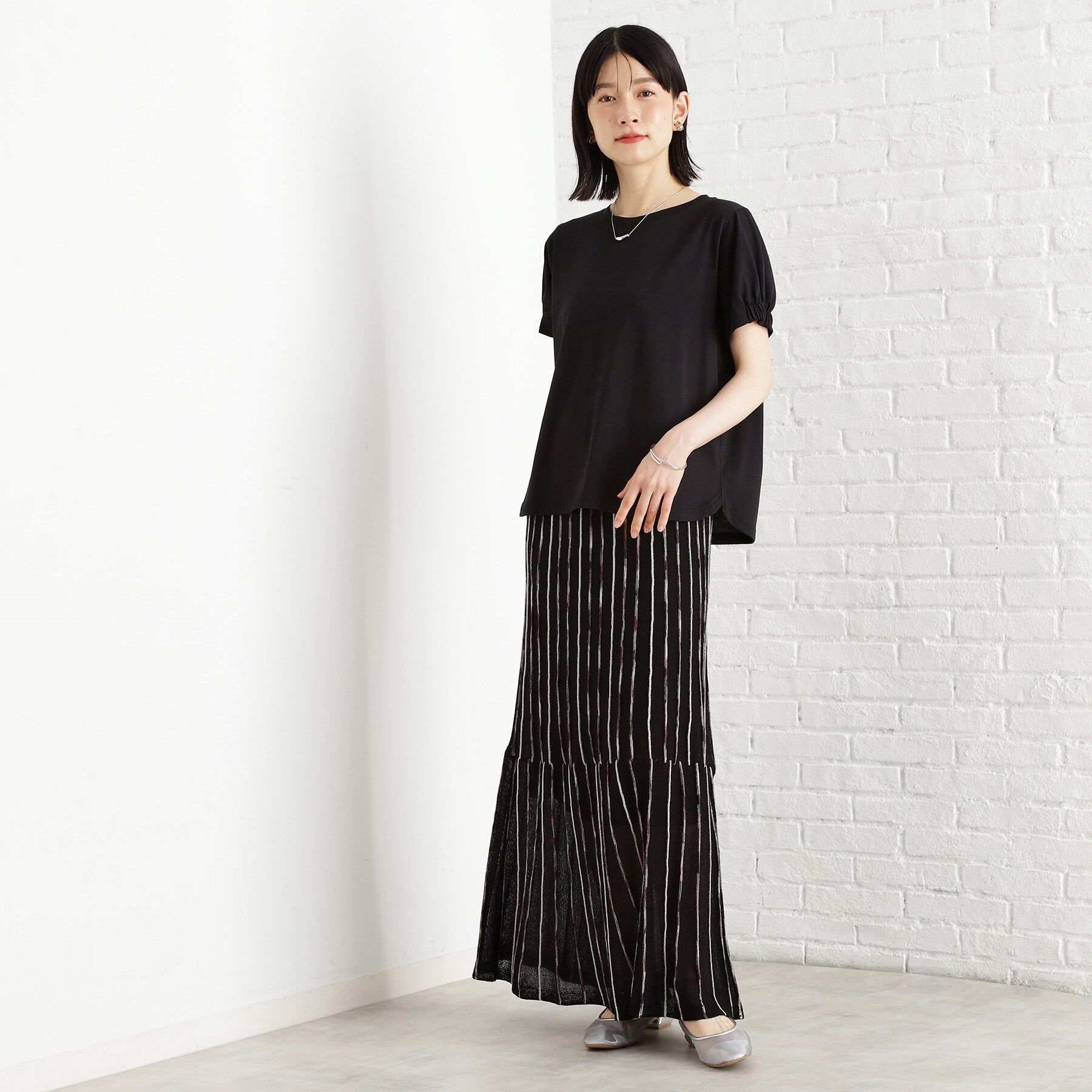 THE SHOP TK「袖タックTシャツ【接触冷感/毛玉になりにくい/UV】」|Tシャツ・カットソー|