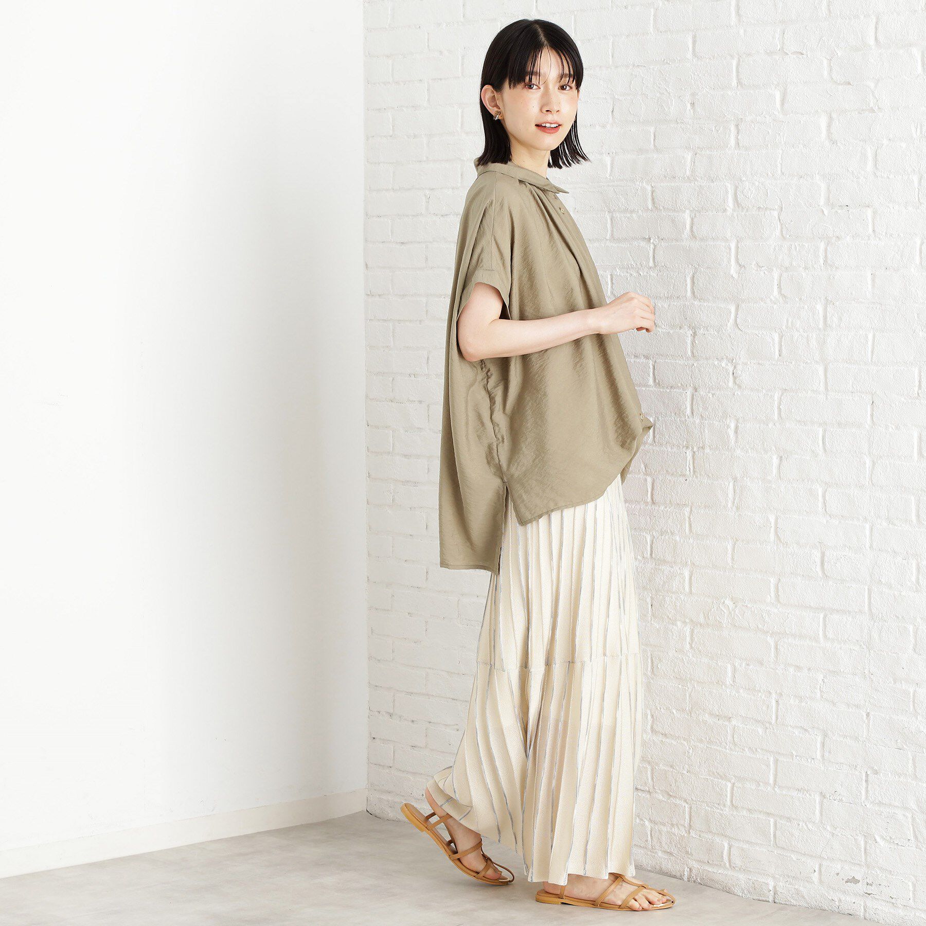 THE SHOP TK「ギャザーボリュームシャツ【洗濯機OK】」|シャツ・ブラウス|