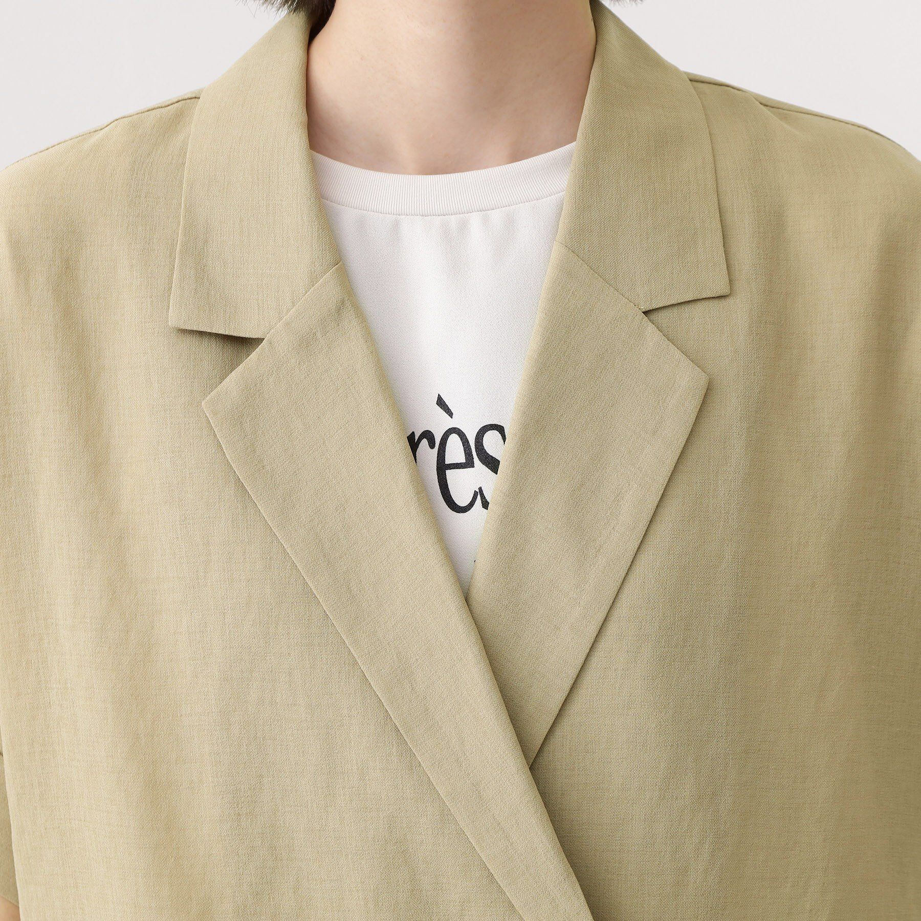 THE SHOP TK「半袖シアージャケット【洗える】」|テーラードジャケット|