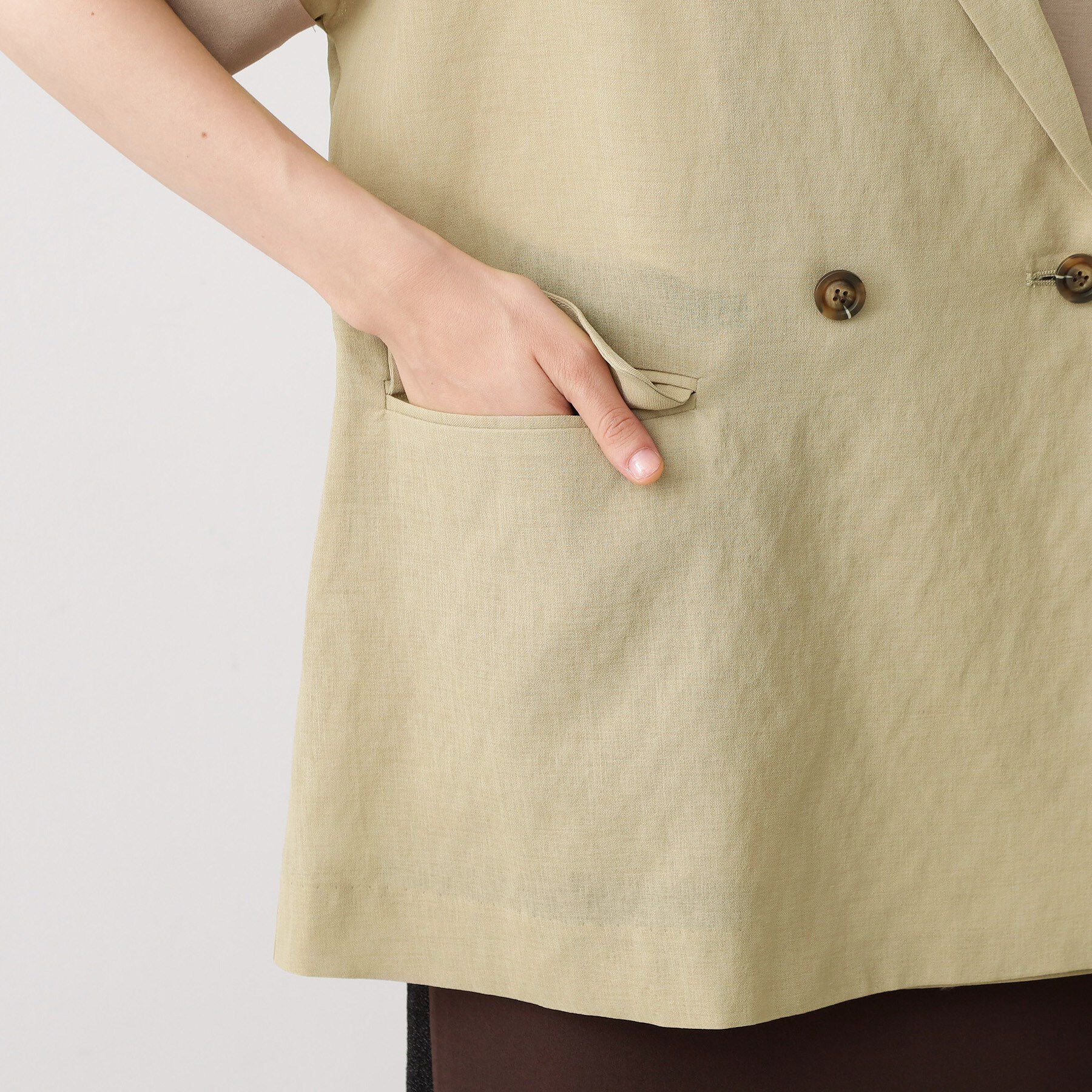 THE SHOP TK「半袖シアージャケット【洗える】」|テーラードジャケット|