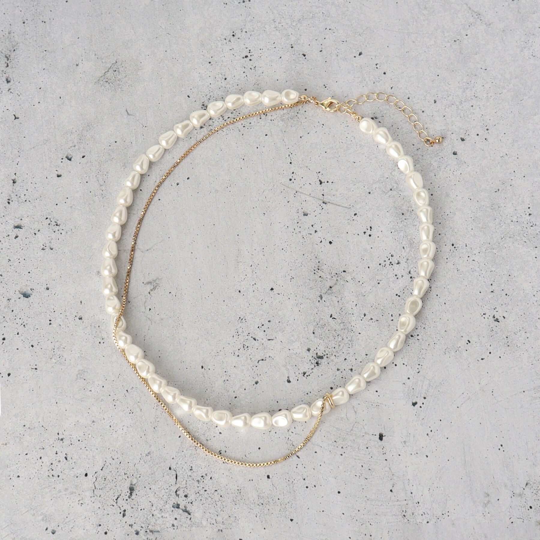 THE SHOP TK「2連パール調ネックレス」|ネックレス|