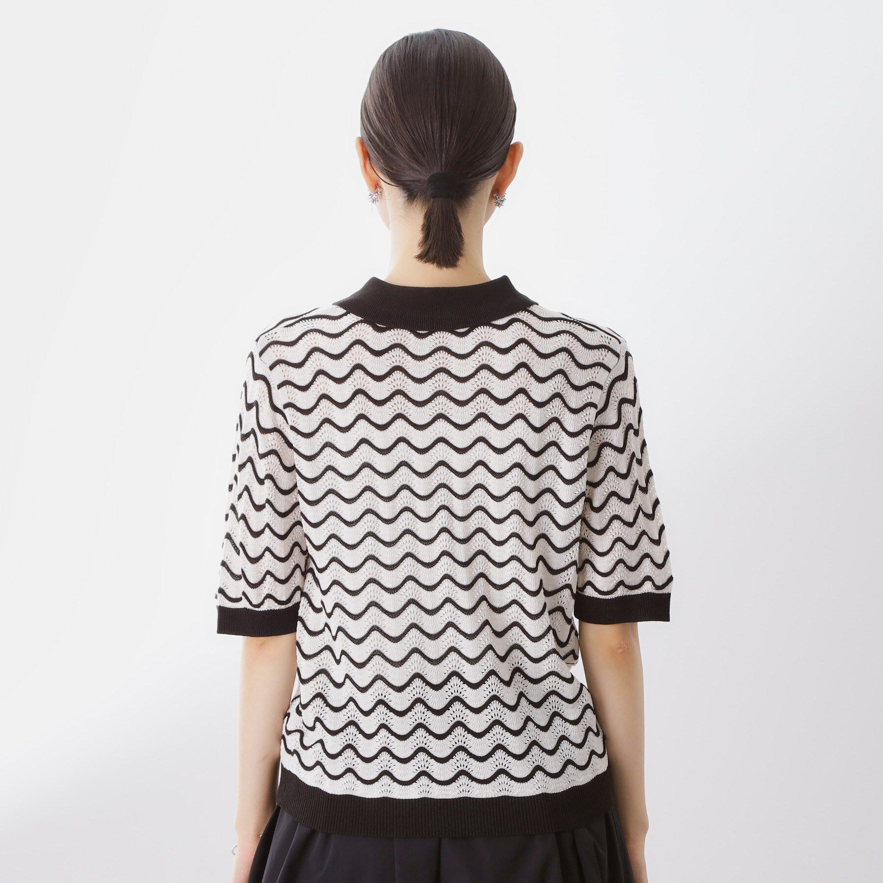 THE SHOP TK「【再入荷】柄アソートポロニットシャツ【洗濯機OK】」|ニット・セーター|