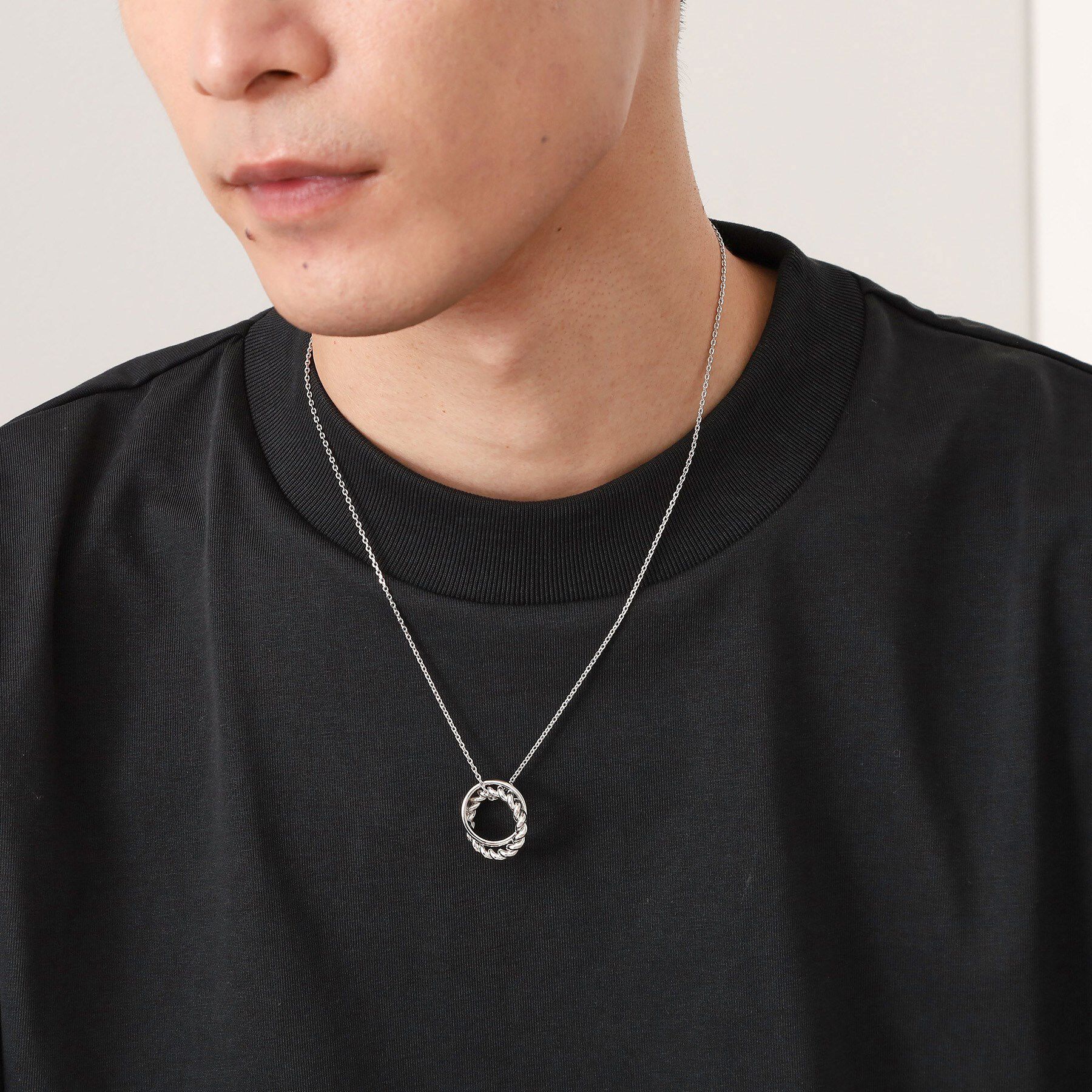 THE SHOP TK「ねじりリングネックレス」|ネックレス|