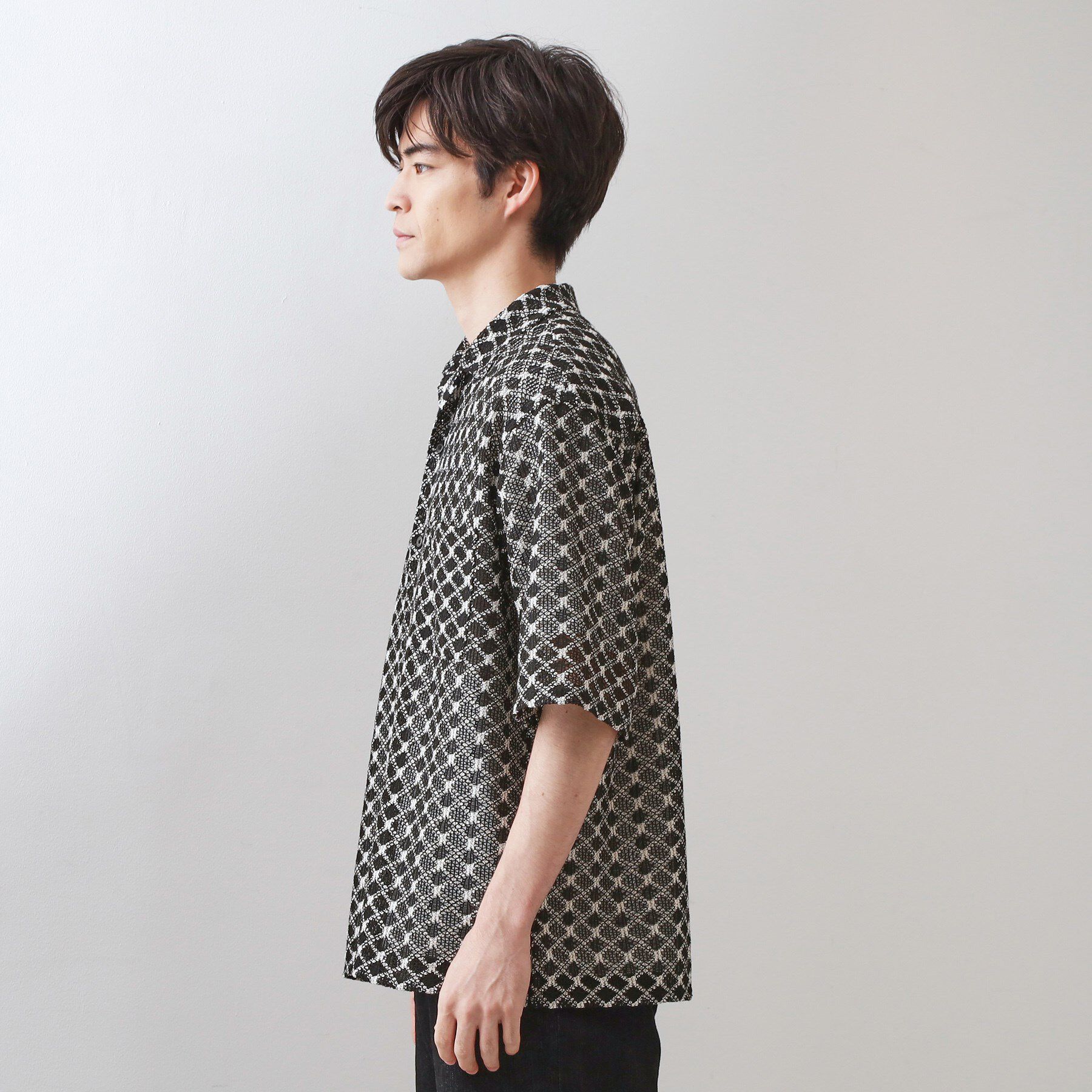 THE SHOP TK「クラフトレース半袖シャツ 【洗濯機OK】」|シャツ・ブラウス|