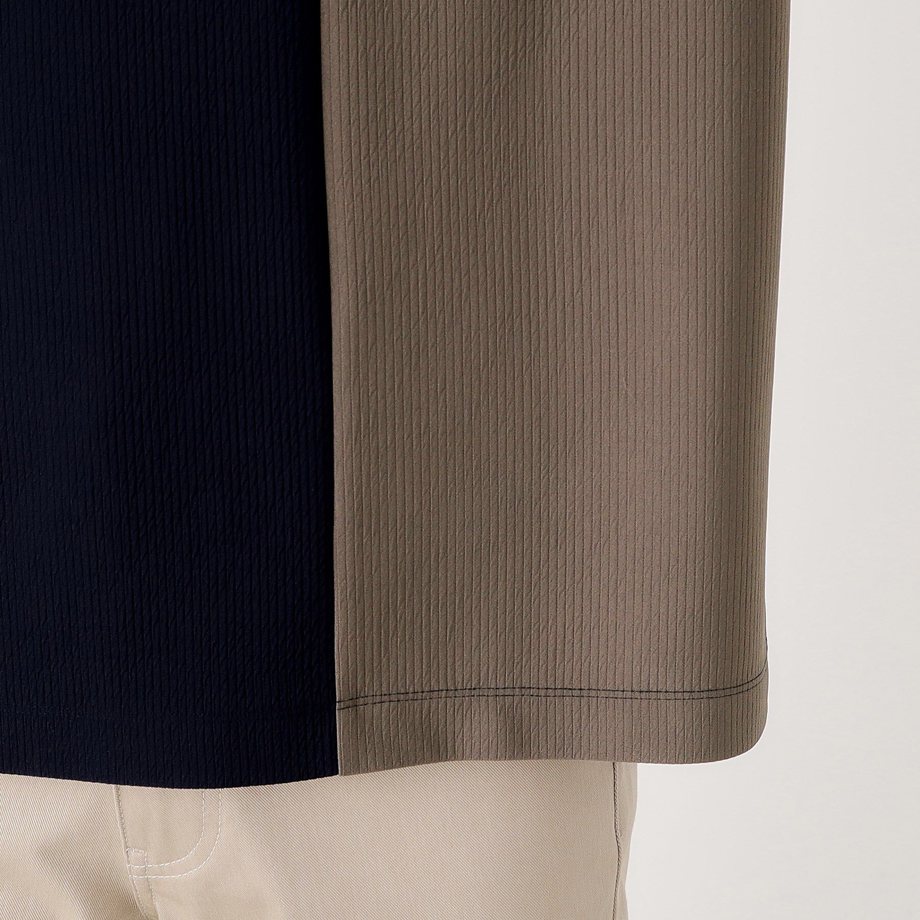 THE SHOP TK「【一枚で着映える】パネルブロッキング長袖Tシャツ 【洗濯機OK】」|Tシャツ・カットソー|