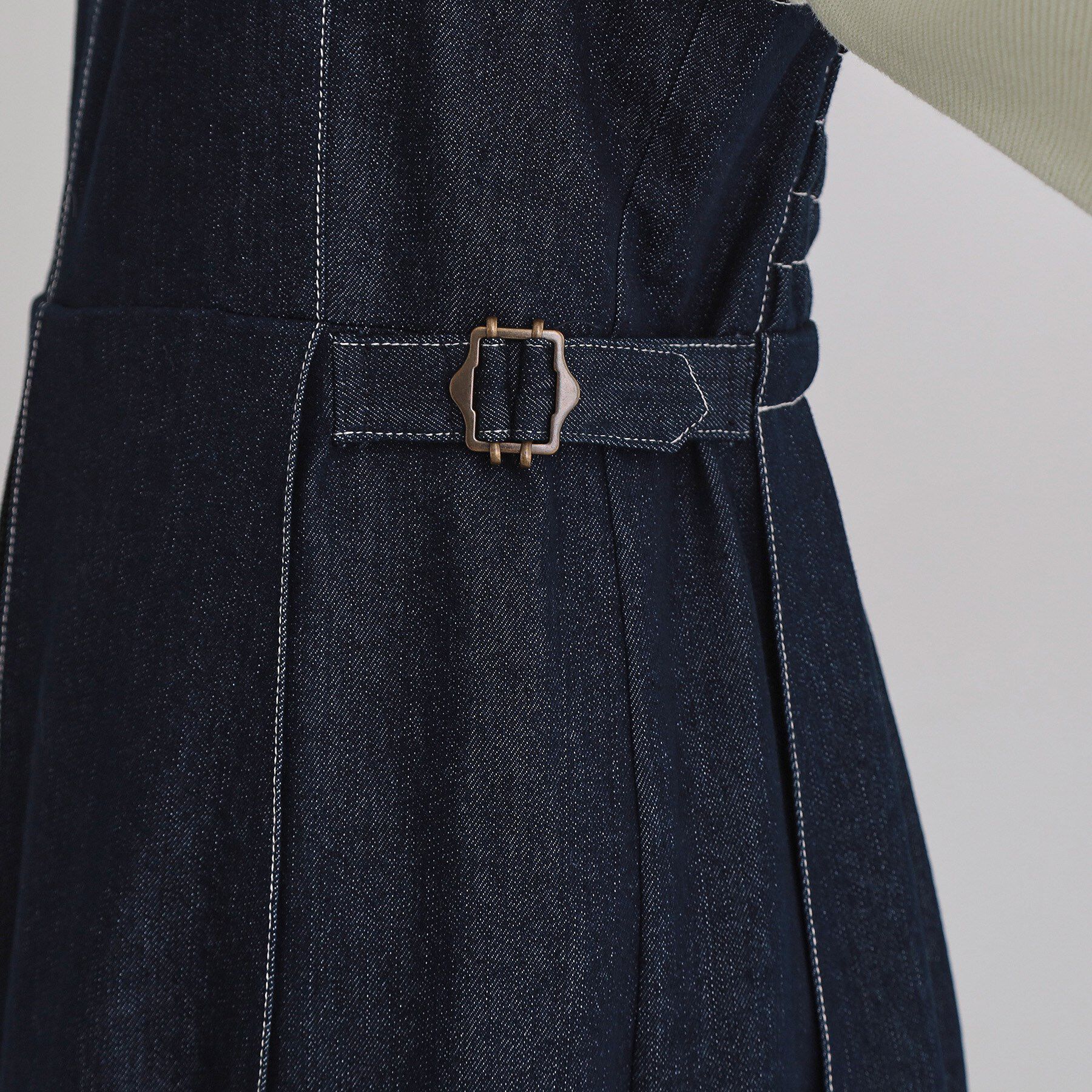 THE SHOP TK「シーズンレスで着られる デニムステッチジャンスカ」|ワンピース|