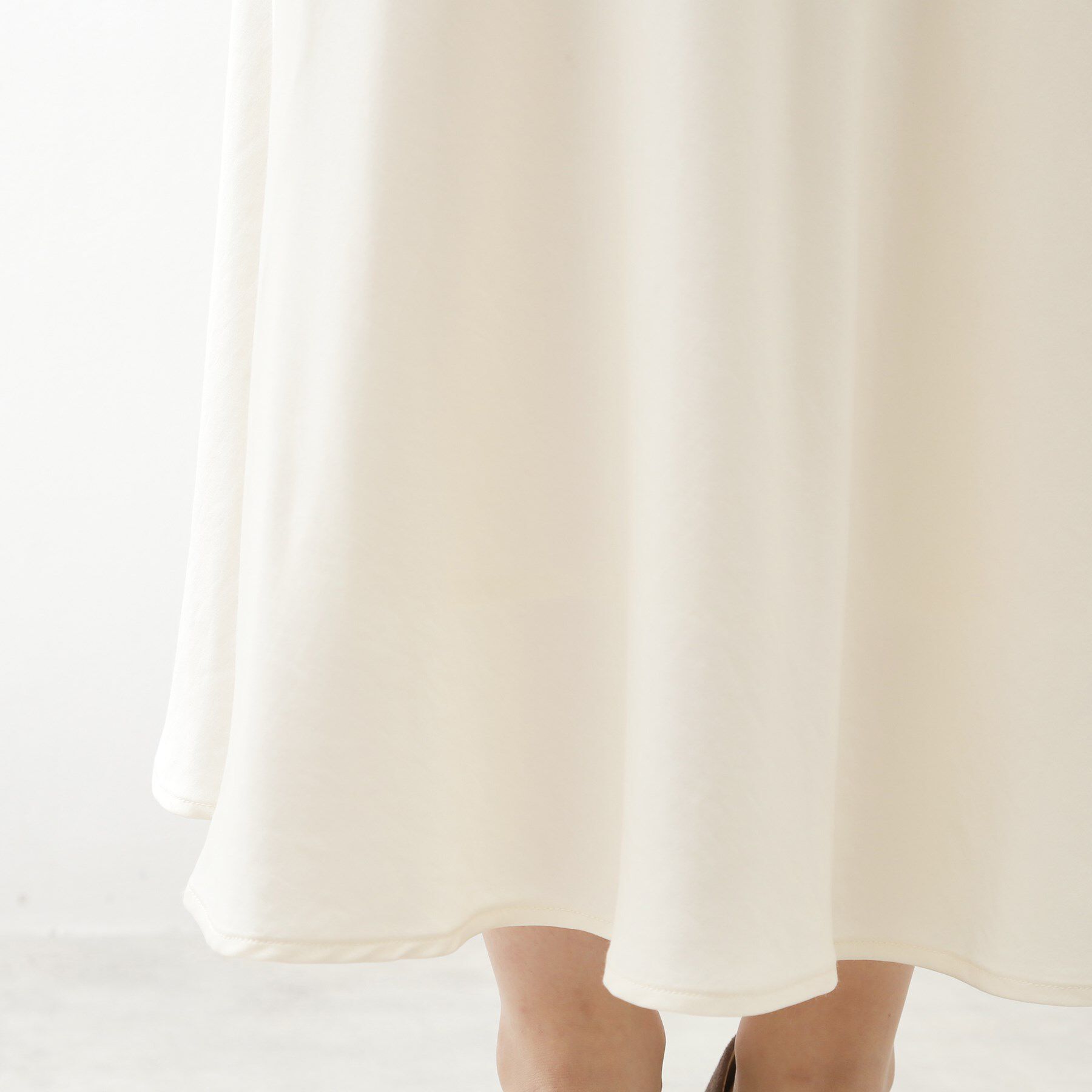 THE SHOP TK「サテンAラインスカート【洗える】」|スカート|