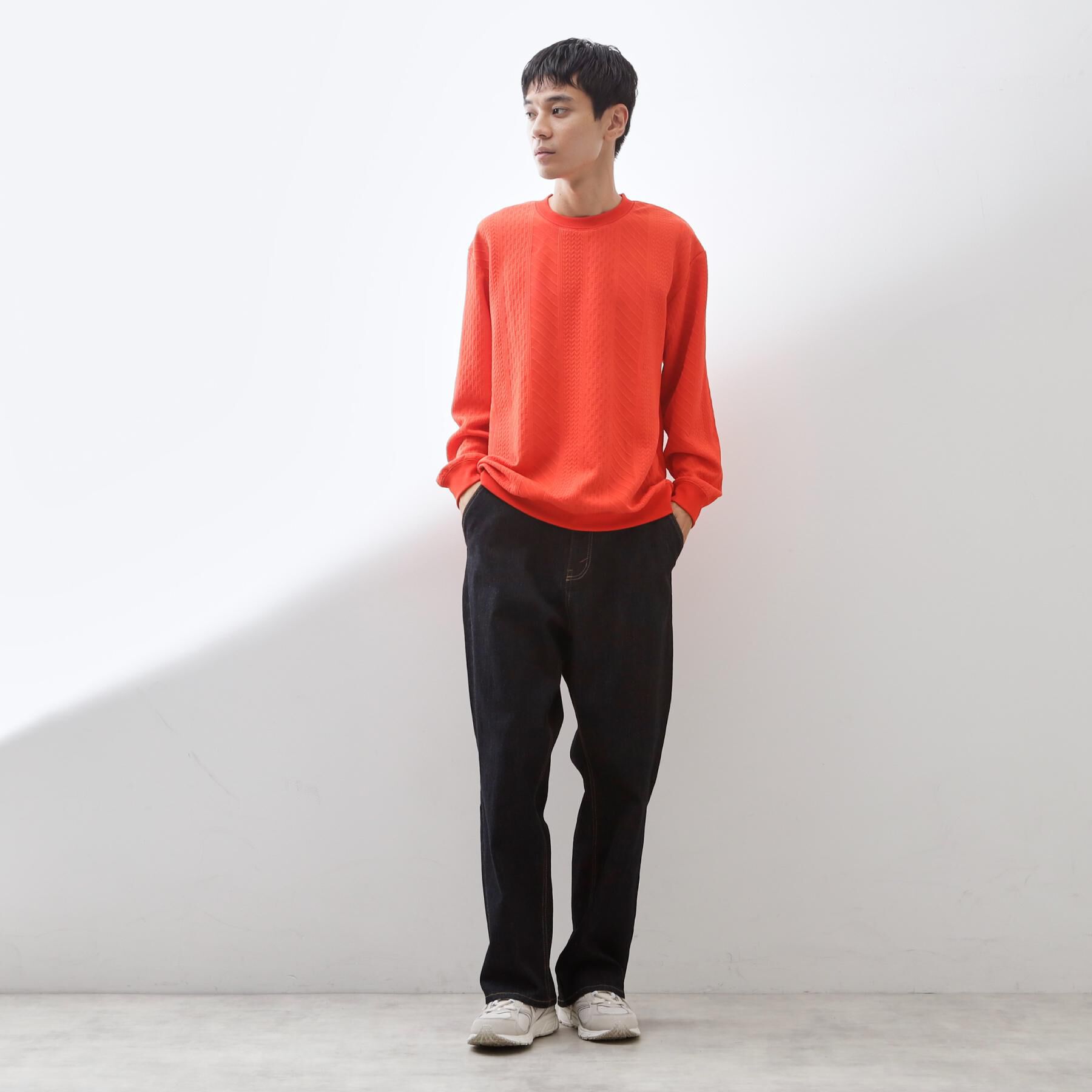 THE SHOP TK「【無地に飽きた方へ】ふくれジャカードスウェット　洗濯機OK/6色展開/ユニセックスでおすすめ！」|パーカー|