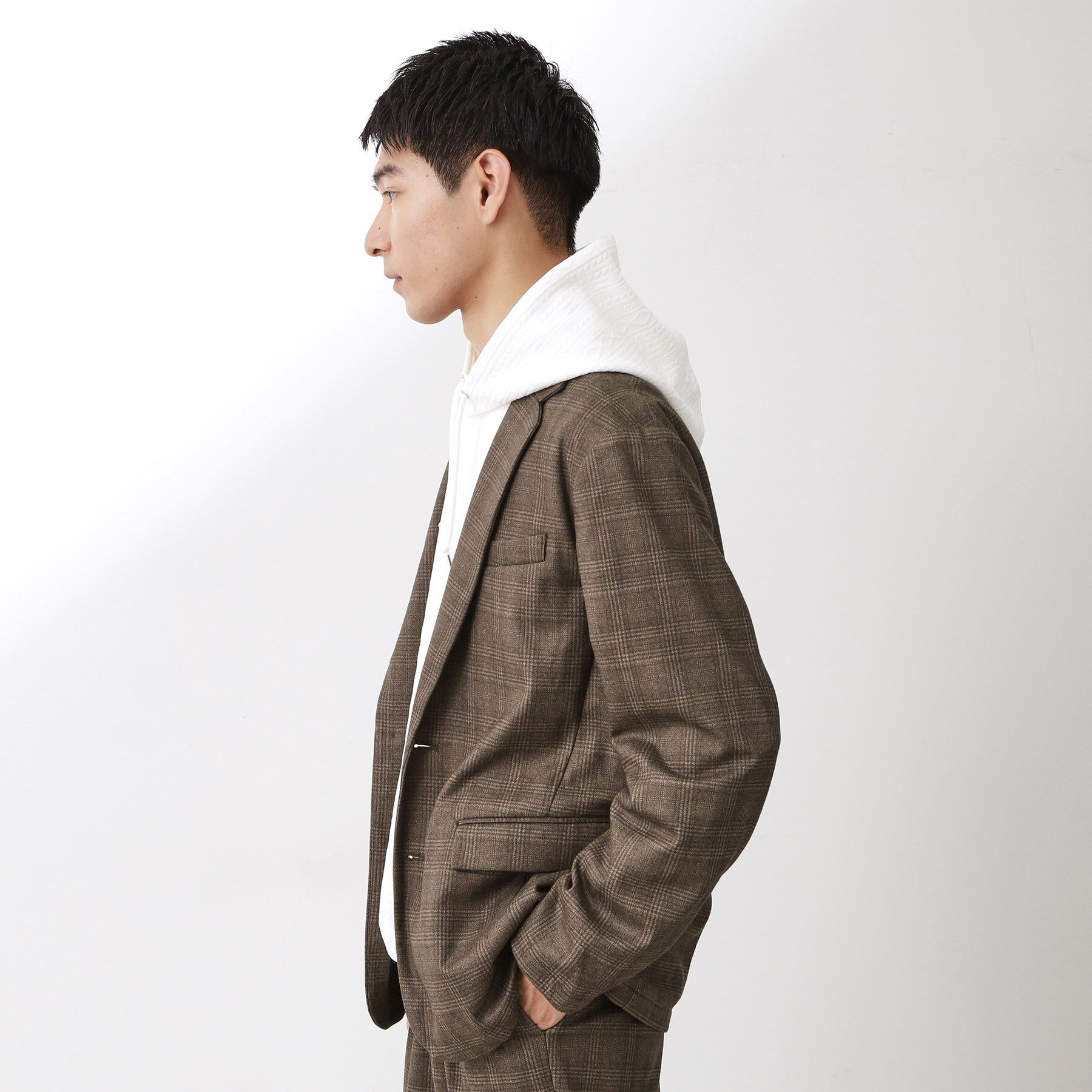 THE SHOP TK「ホームスパンジャージジャケット【セットアップ可/洗濯機OK】」|テーラードジャケット|