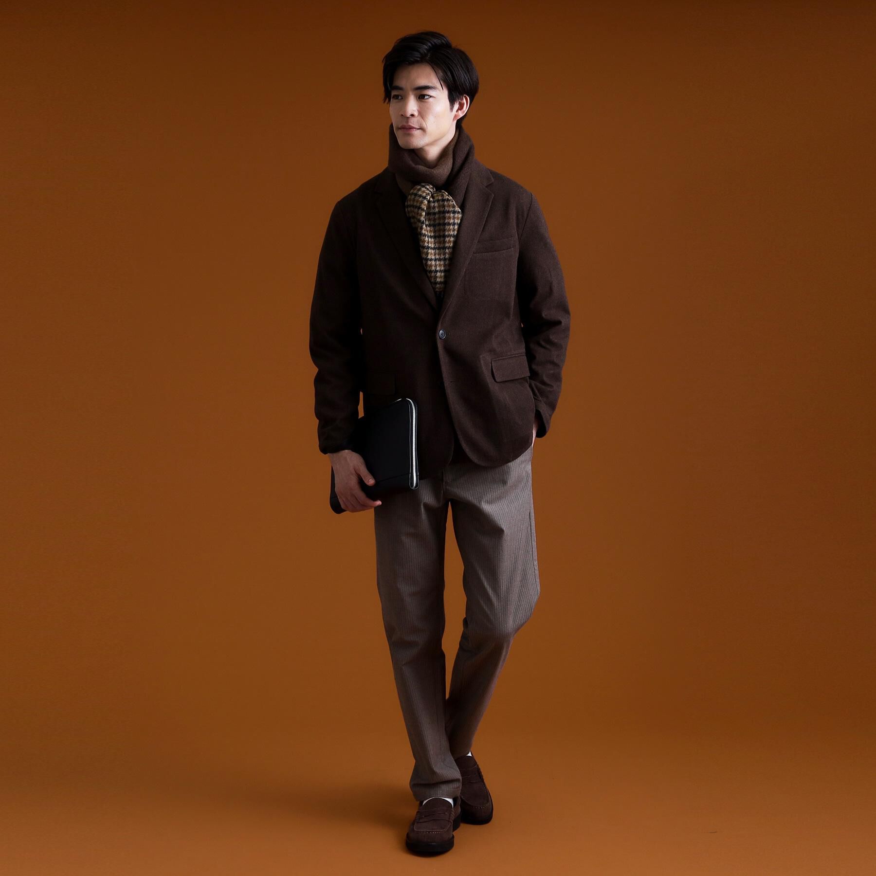 THE SHOP TK「ホームスパンジャージジャケット【セットアップ可/洗濯機OK】」|テーラードジャケット|