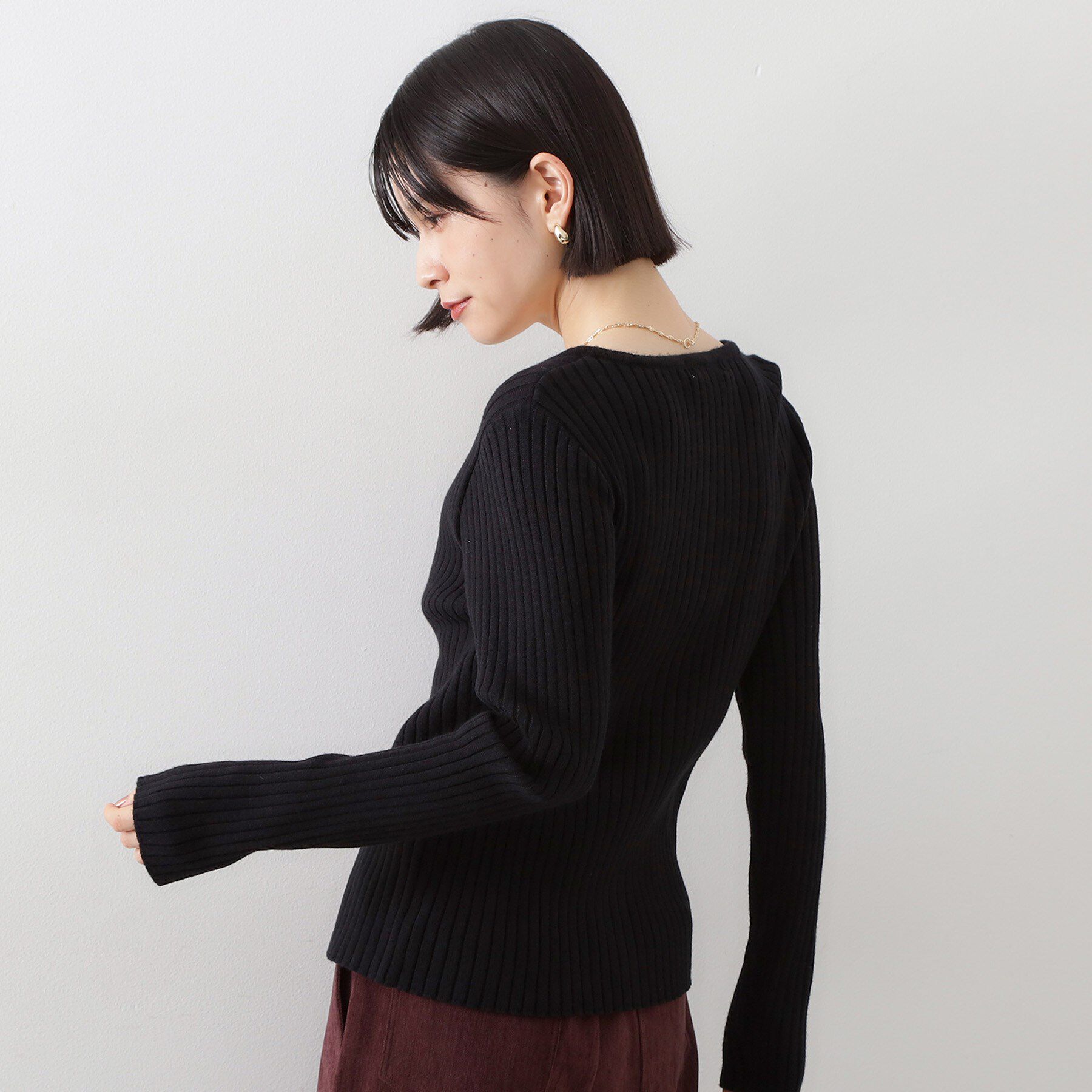 THE SHOP TK「【アンチピリング/静電気防止/洗える】ヘンリーレイヤードニット」|ニット・セーター|