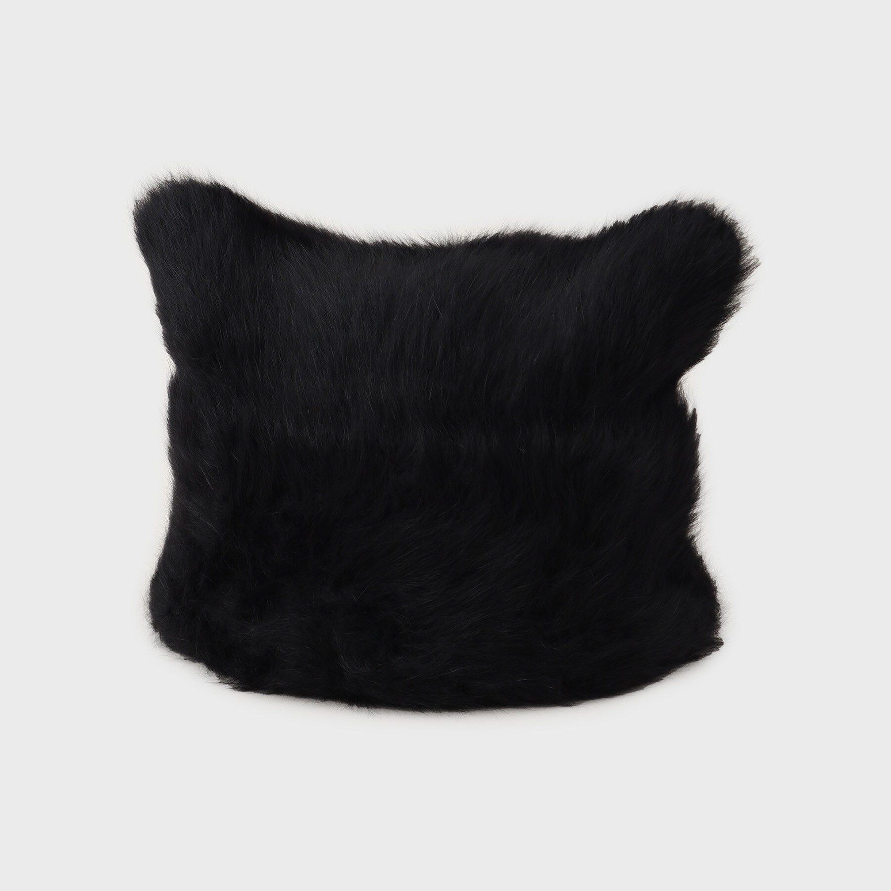 THE SHOP TK「シャギー猫耳ワッチ」|ニット帽|ブラック(019)