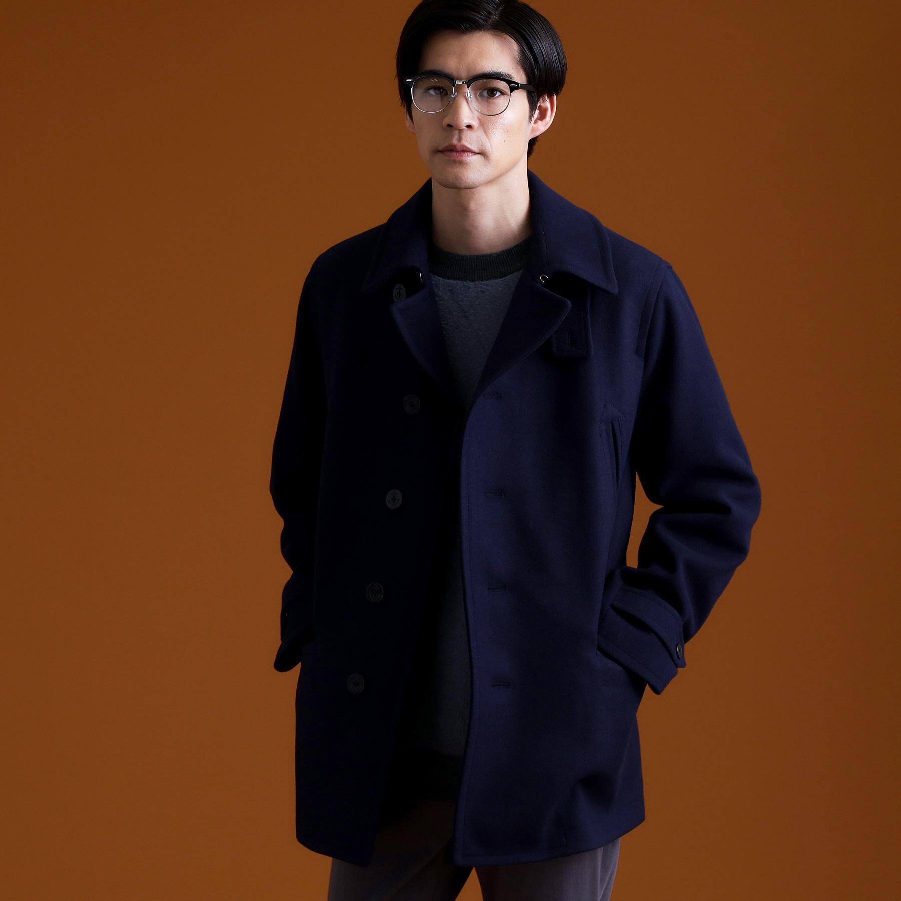 THE SHOP TK「ウーリックシングルPジャケット」|ピーコート|