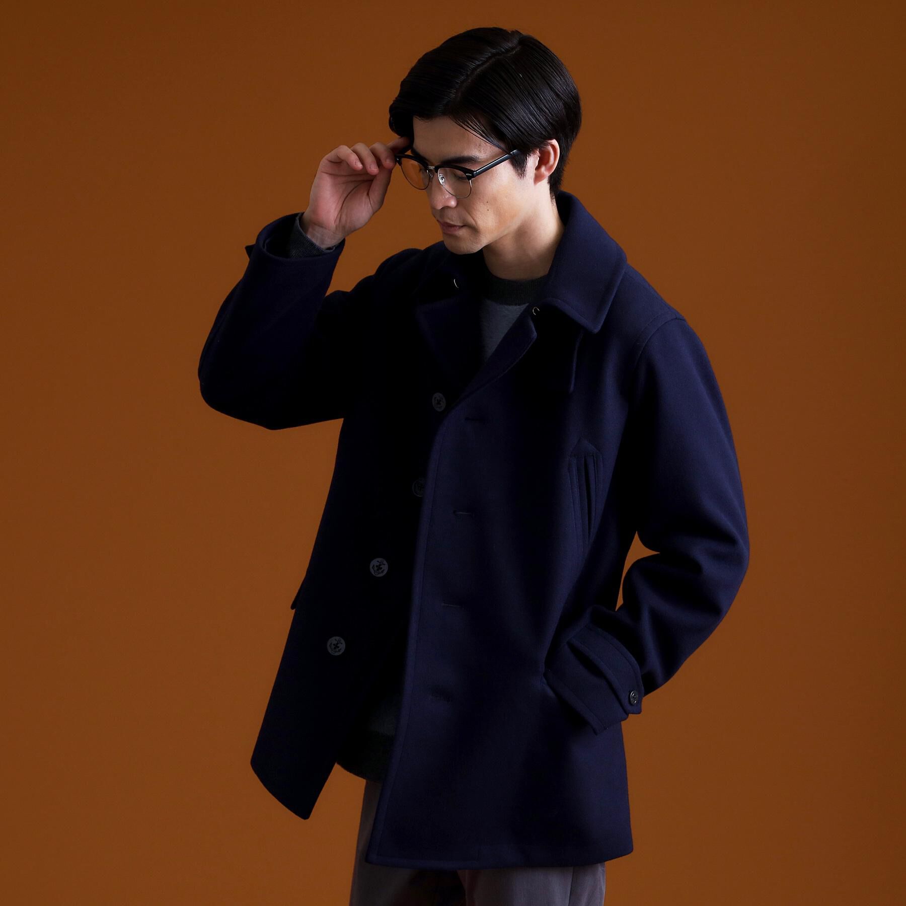 THE SHOP TK「ウーリックシングルPジャケット」|ピーコート|