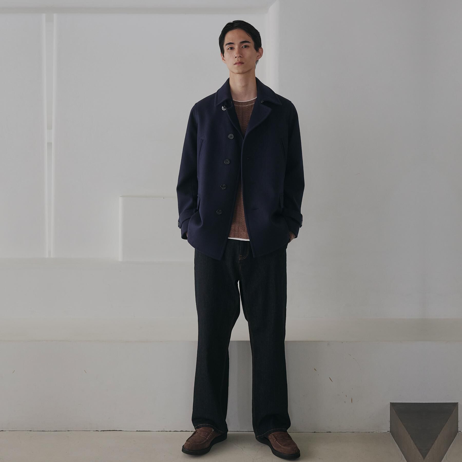 THE SHOP TK「ウーリックシングルPジャケット」|ピーコート|