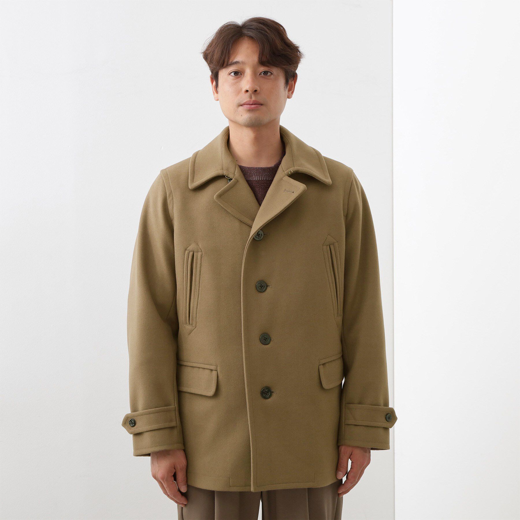 THE SHOP TK「ウーリックシングルPジャケット」|ピーコート|