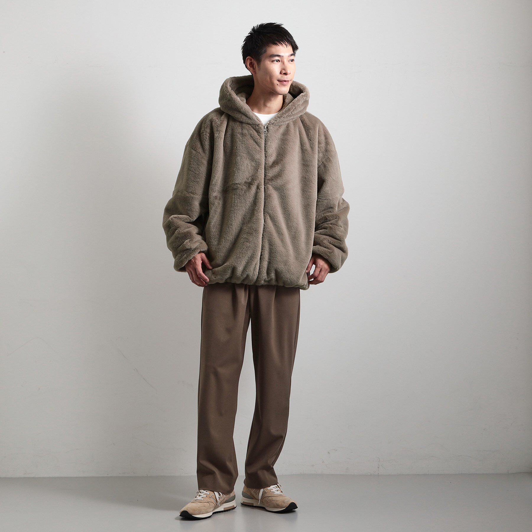 THE SHOP TK「フードフェイクファーブルゾン」|ブルゾン・スタジャン|