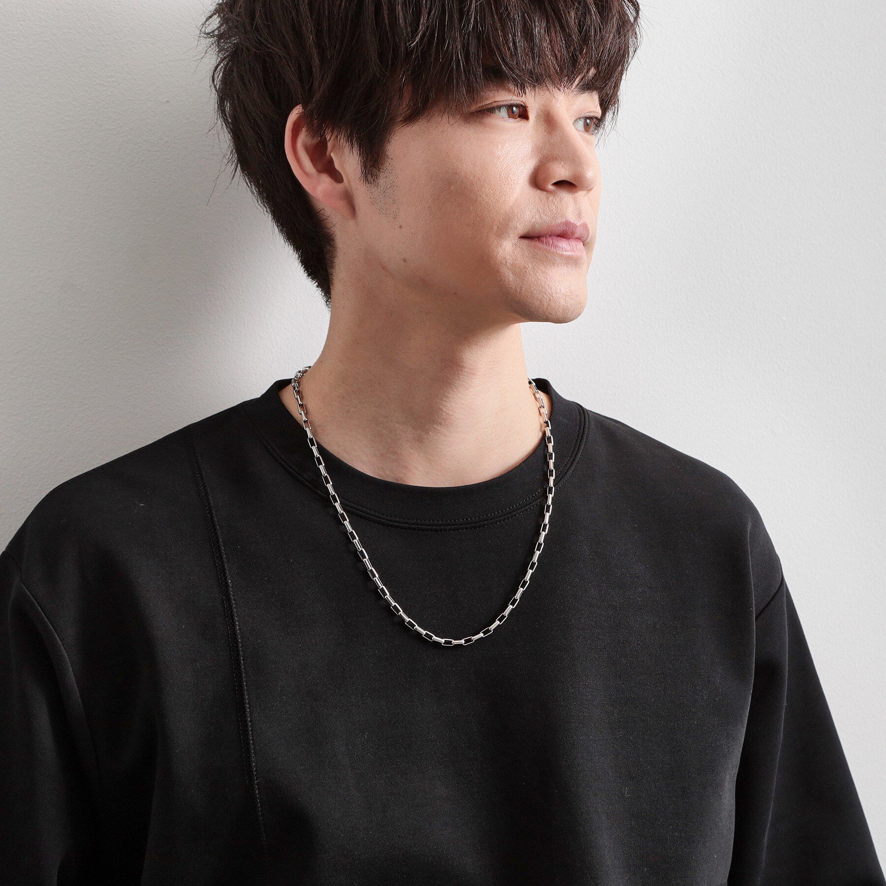 THE SHOP TK「スクエア チェーン ステンレス ネックレス 【ユニセックス】」|ネックレス|