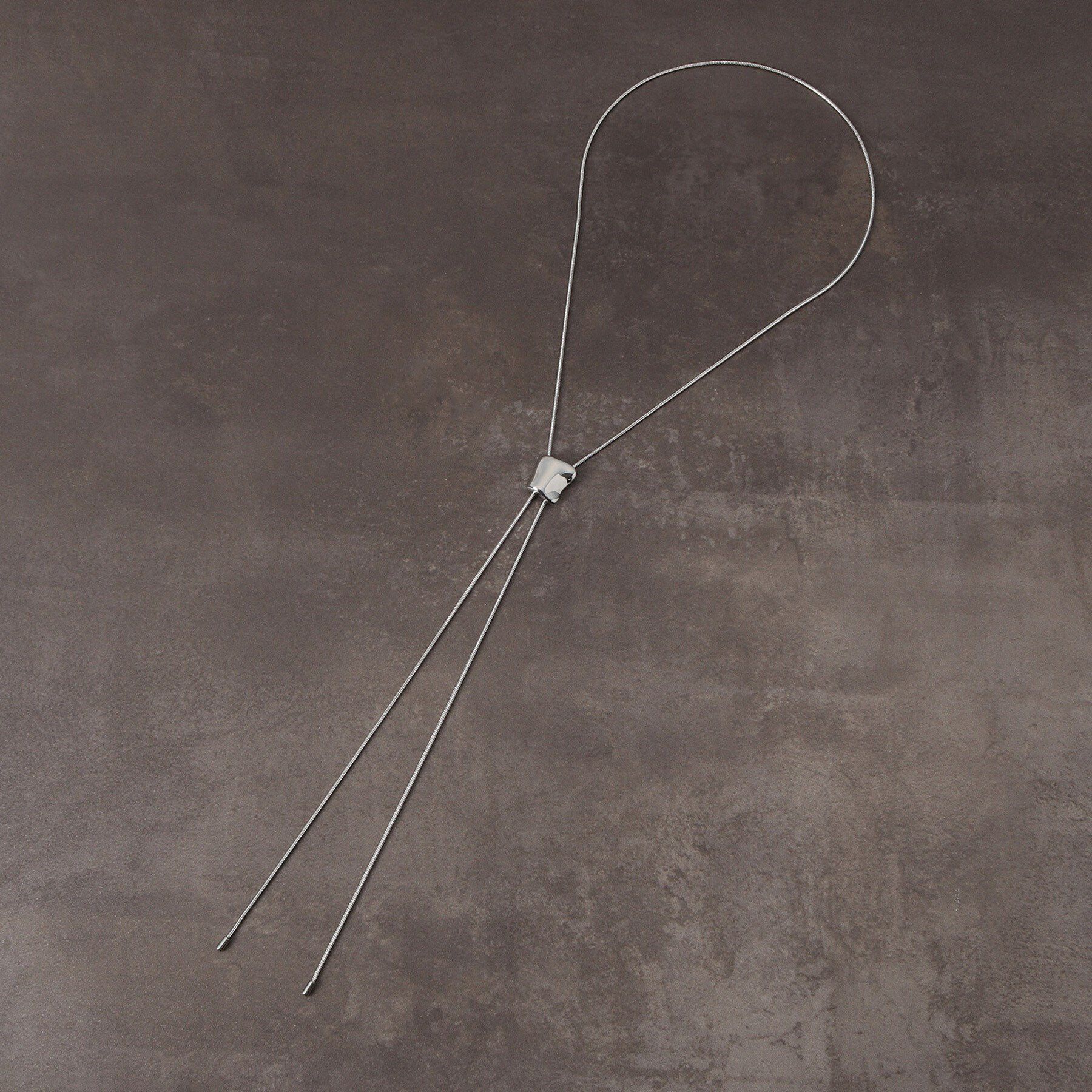 THE SHOP TK「ドロップ ループ タイイング ネックレス【ユニセックス】」|ネックレス|シルバー(006)