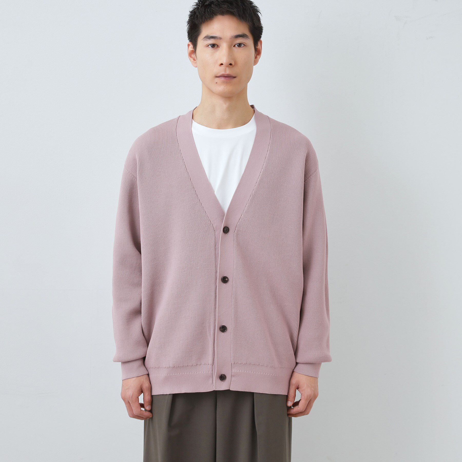 THE SHOP TK「【季節の変わり目に最適】ニットカーディガン ドライタッチ／軽量」|カーディガン|