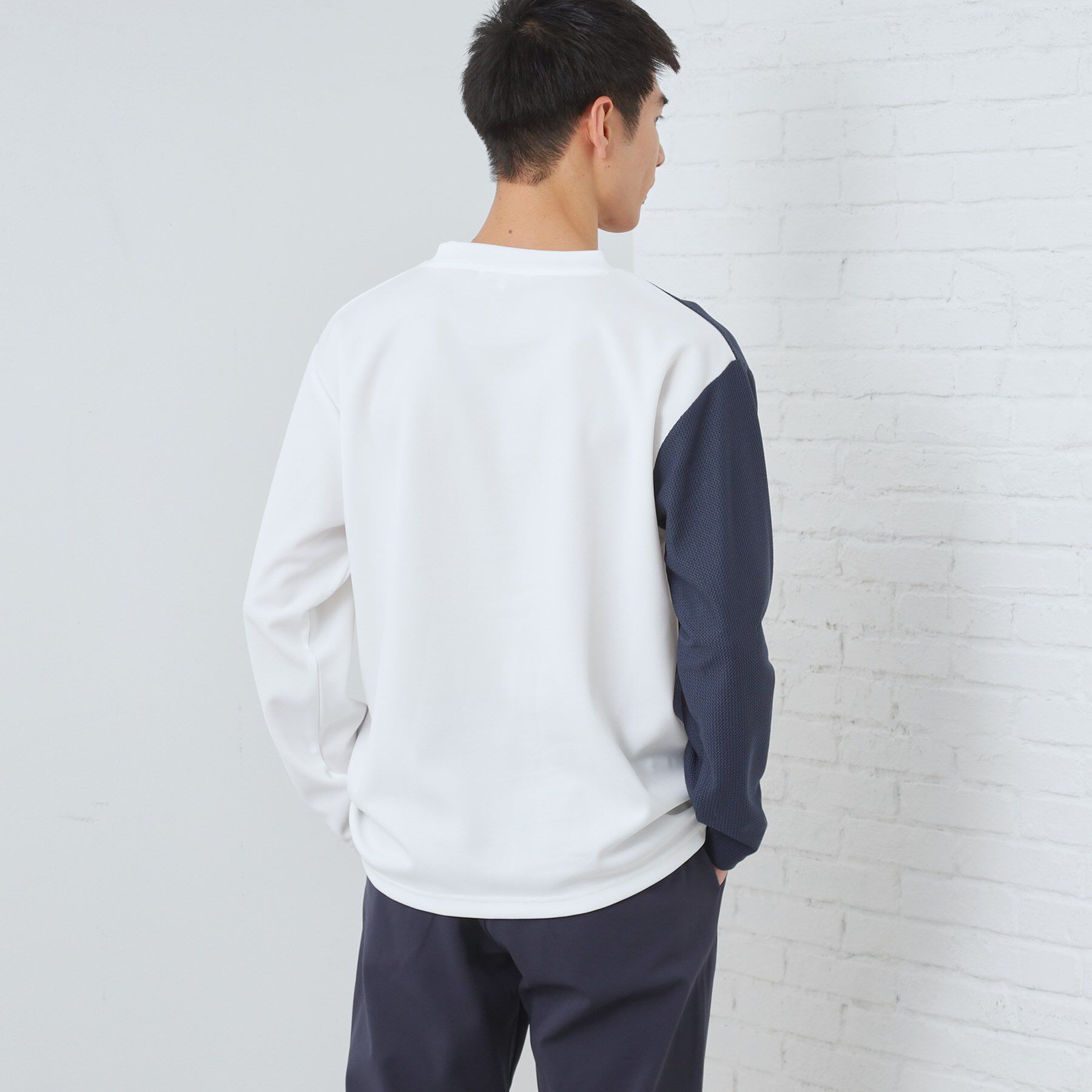 THE SHOP TK「【ちょうどいいカジュアル】パネルブロッキング長袖Tシャツ」|Tシャツ・カットソー|