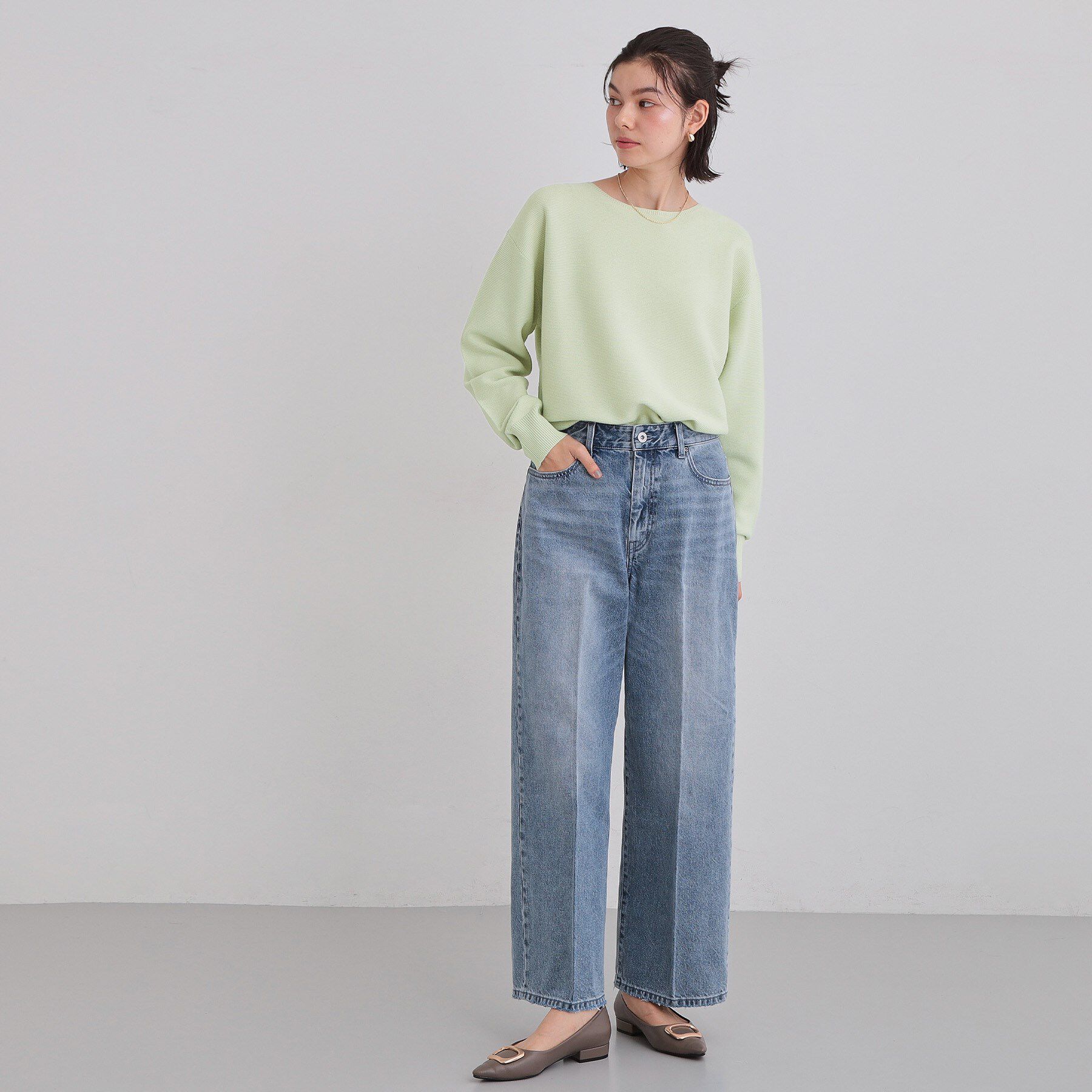 THE SHOP TK「【S-XLサイズ/選べる6色】どこから見ても美しい ガーターニット/洗濯機OK」|ニット・セーター|