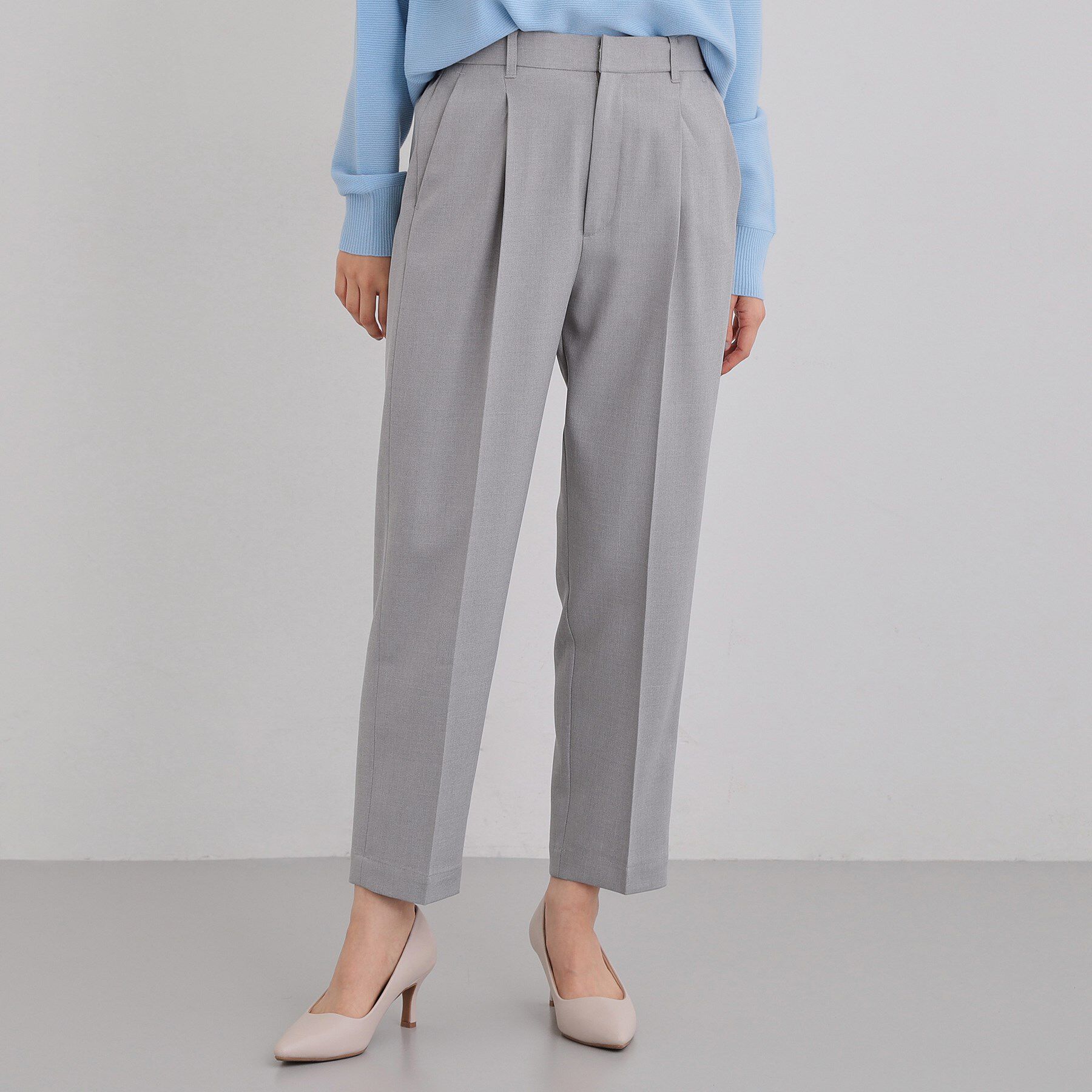 THE SHOP TK「【通勤にもデイリーにも】CAVIAN ベーシックテーパードパンツ/セットアップ可」|その他|グレー(012)