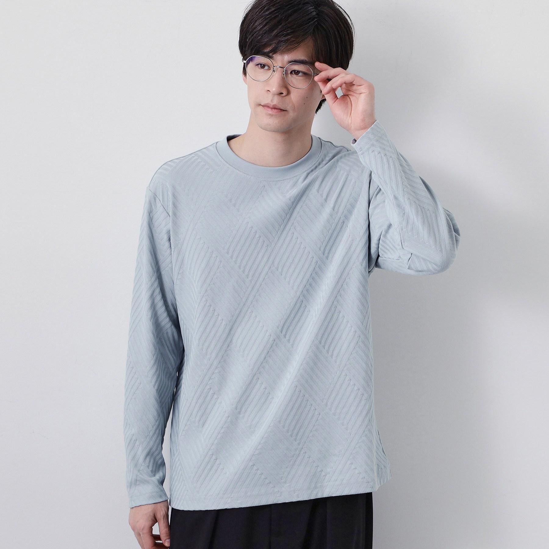 THE SHOP TK「【長く愛せる、定番ロンT】リンクスジャカード長袖Tシャツ」|Tシャツ・カットソー|