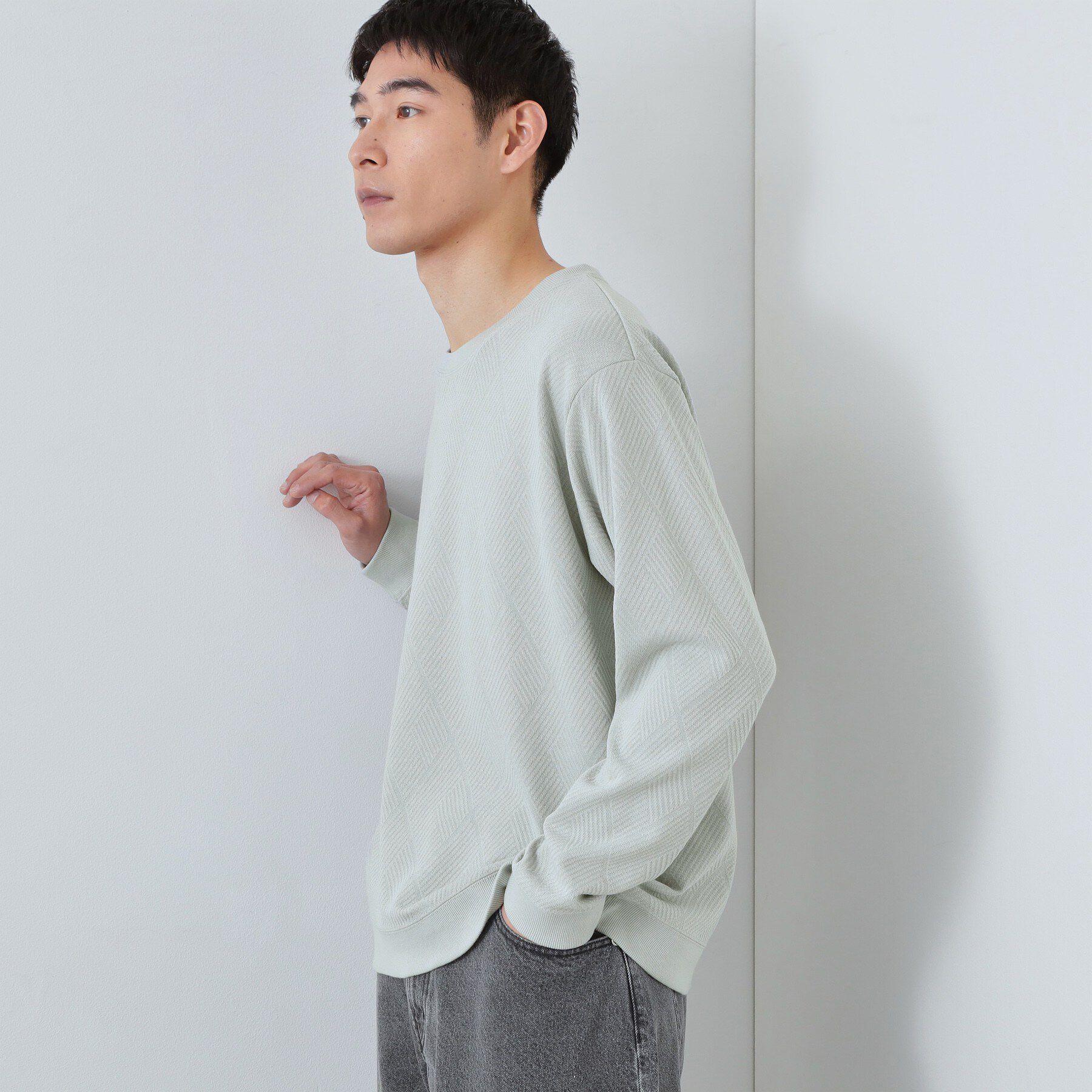 THE SHOP TK「【大人のデイリースタイルを格上げ】ジャカードリンクススウエット　洗濯機OK」|パーカー|