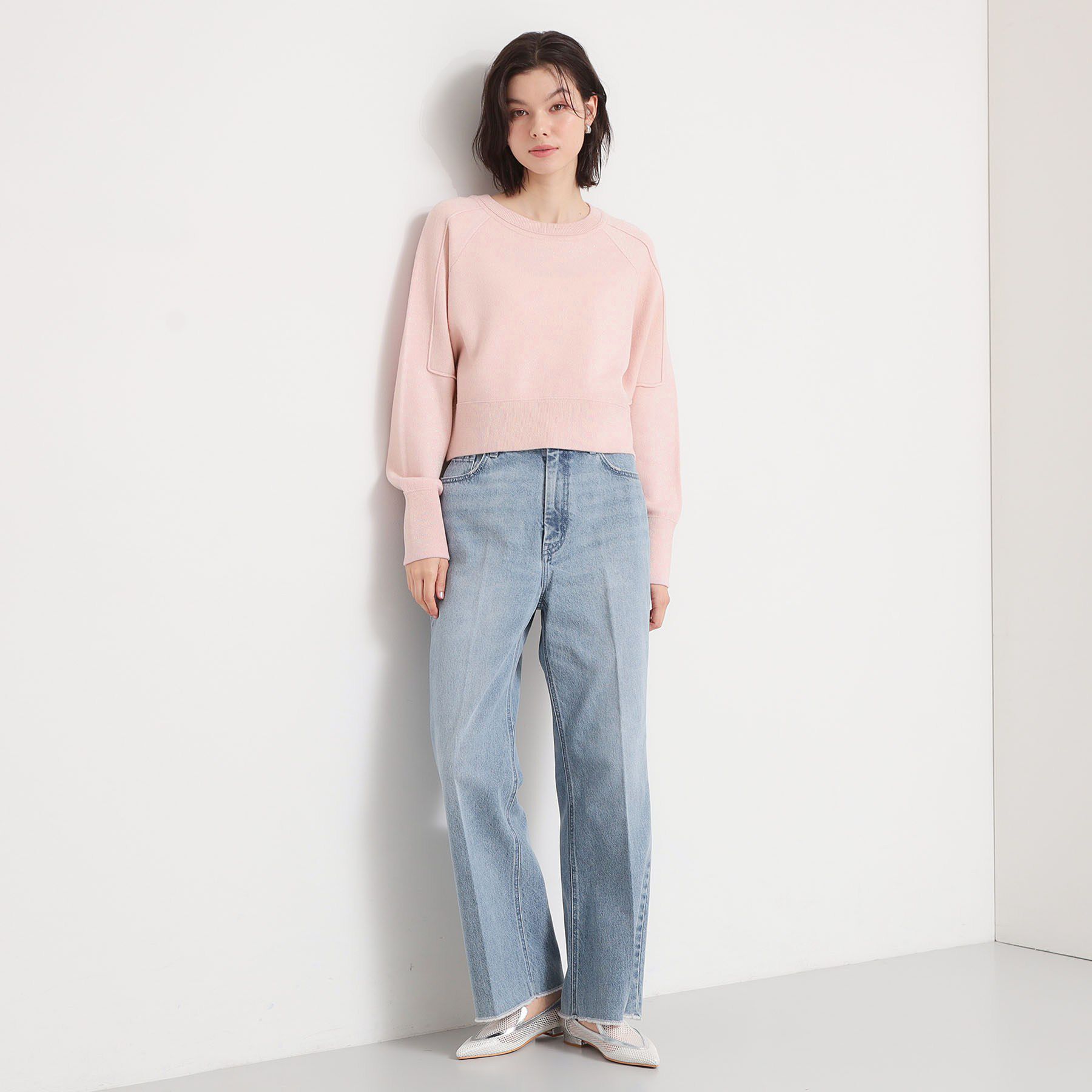 THE SHOP TK「【着丈が選べる】スウェットライクラメジャカードニット」|ニット・セーター|