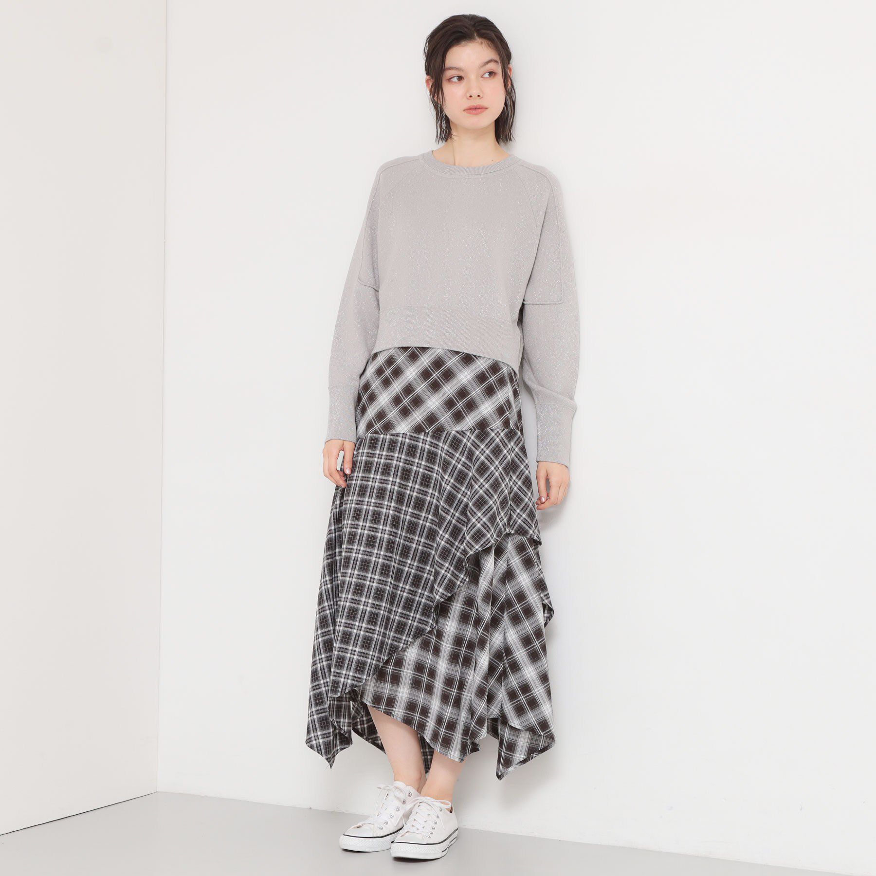 THE SHOP TK「【着丈が選べる】スウェットライクラメジャカードニット」|ニット・セーター|