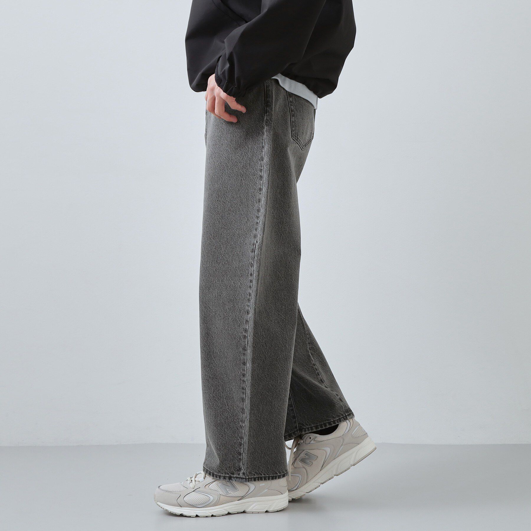 THE SHOP TK「【半歩先のオシャレ】デニムカーブパンツ　セットアップ可/洗濯機OK」|デニム|