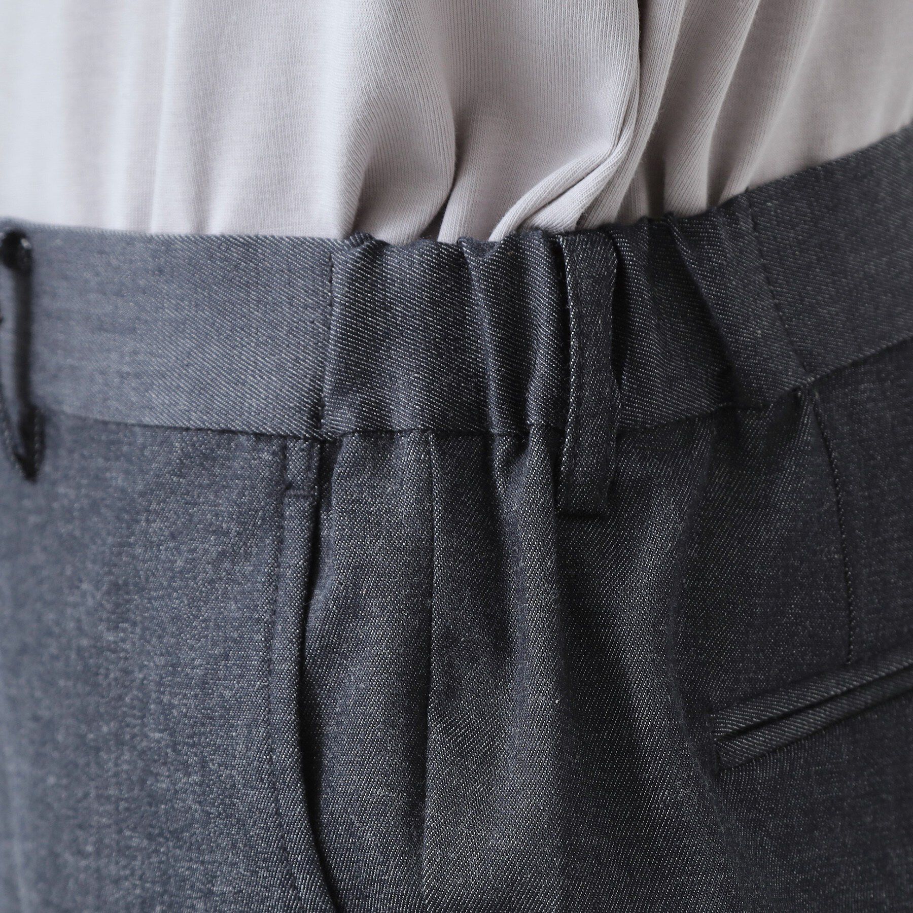 THE SHOP TK「ライトエバーデニム スラックス 洗濯機OK/ストレッチ/セットアップ可」|デニム|