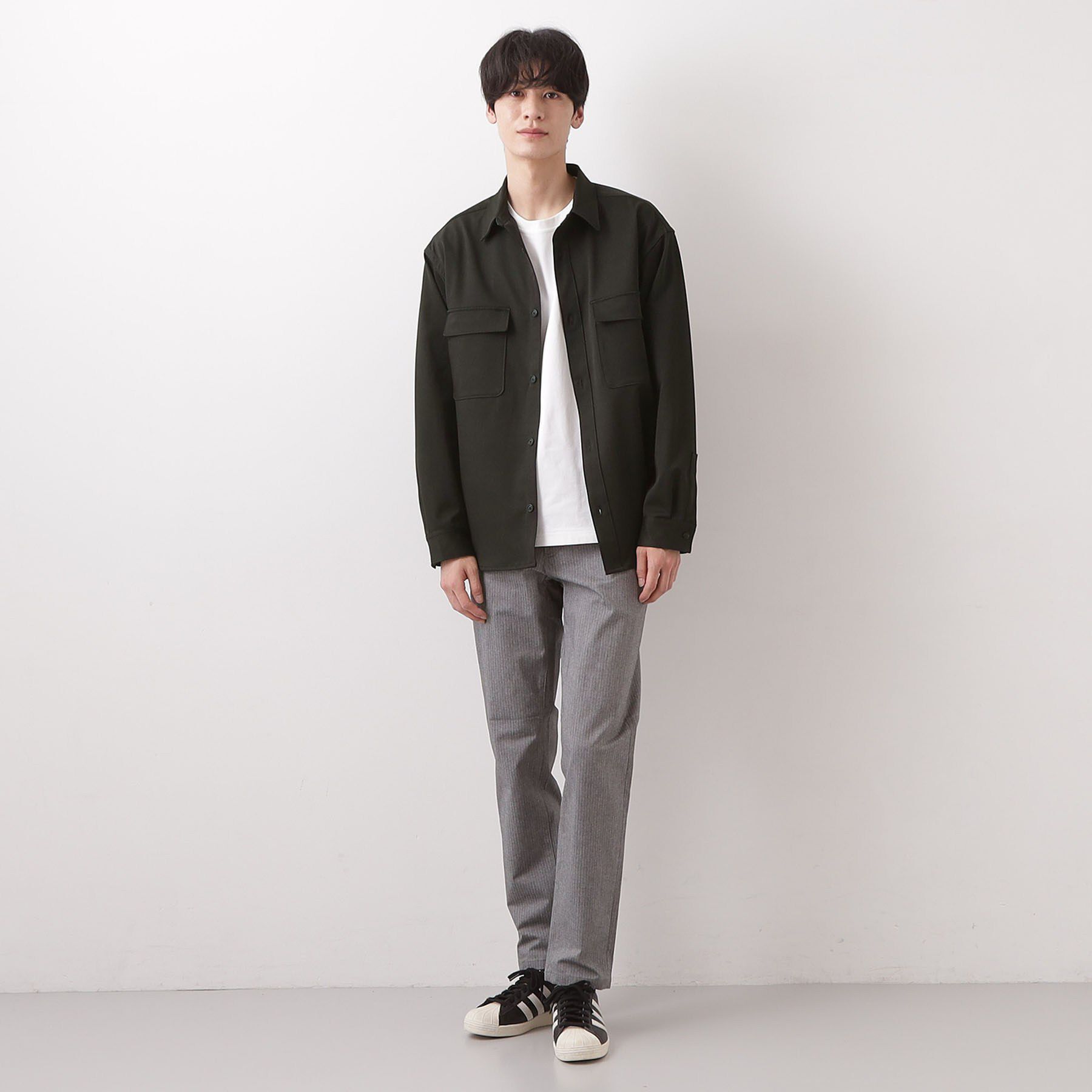 THE SHOP TK「FLEX LINE  カバーオール　ストレッチ/防シワ/マシンウォッシャブル/セットアップ可」|シャツ・ブラウス|