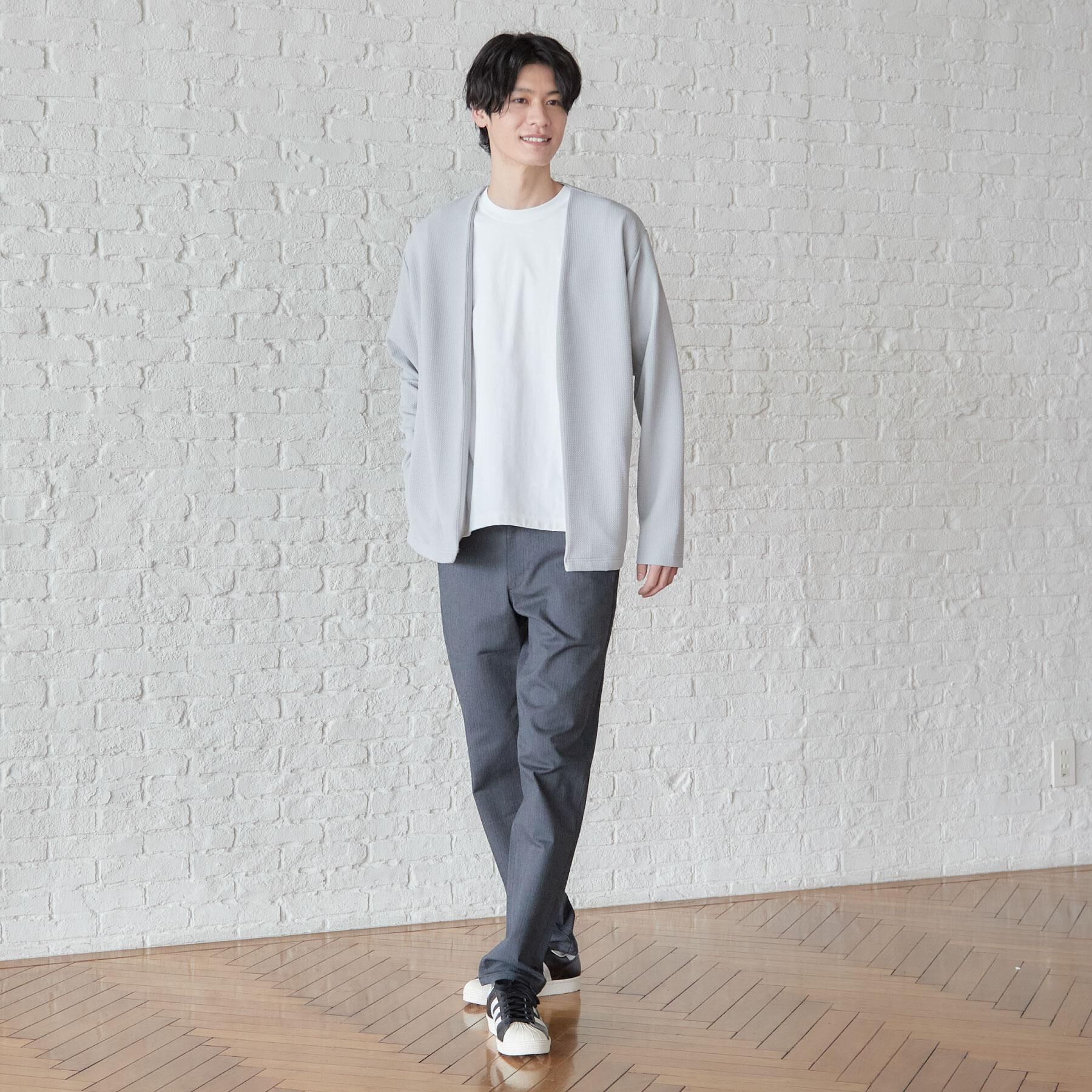 THE SHOP TK「【2点セット】カーディガン＋半袖Tシャツ 洗濯機OK」|カーディガン|