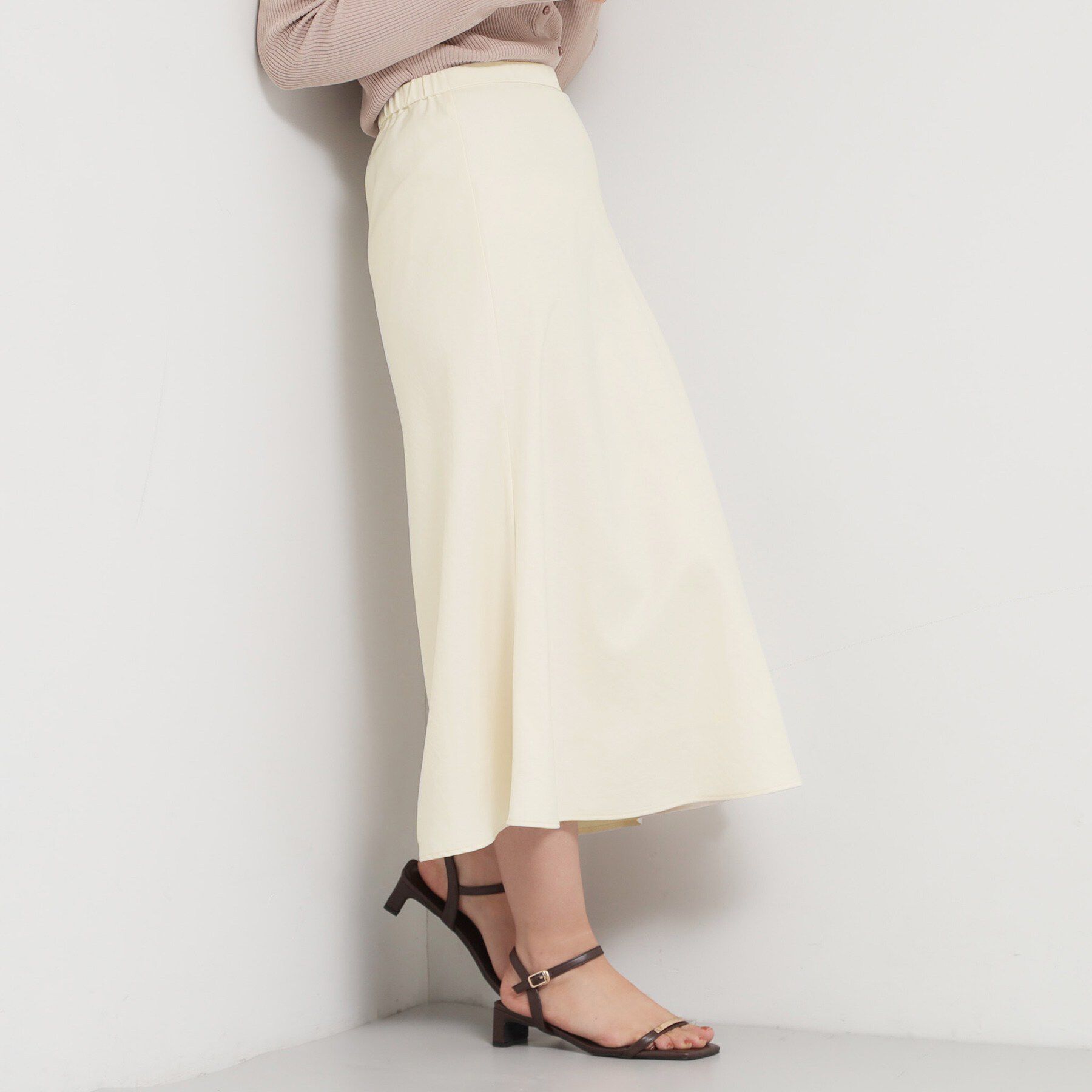 THE SHOP TK「サテンフレアスカート」|スカート|