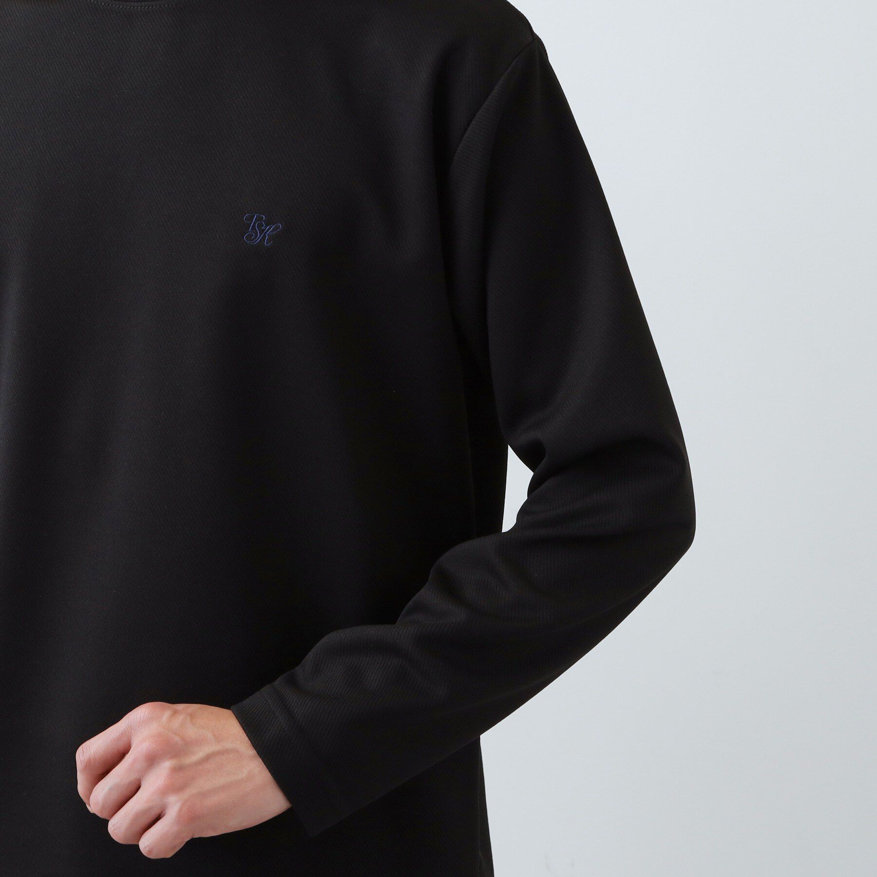 THE SHOP TK「ビジネス兼用 カルゼモックネック長袖Tシャツ 洗濯機OK/毛玉になりにくい」|Tシャツ・カットソー|