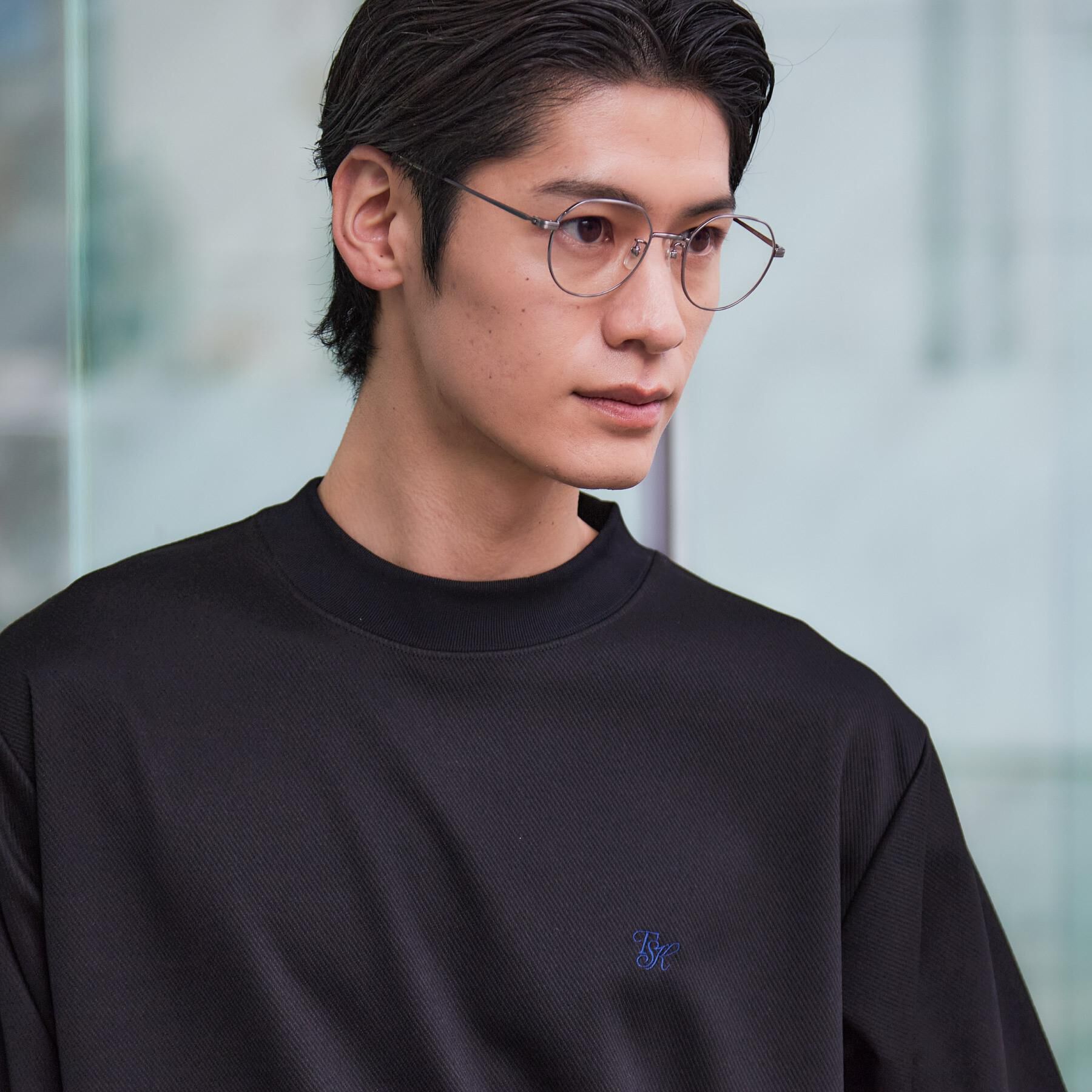 THE SHOP TK「ビジネス兼用 カルゼモックネック長袖Tシャツ 洗濯機OK/毛玉になりにくい」|Tシャツ・カットソー|