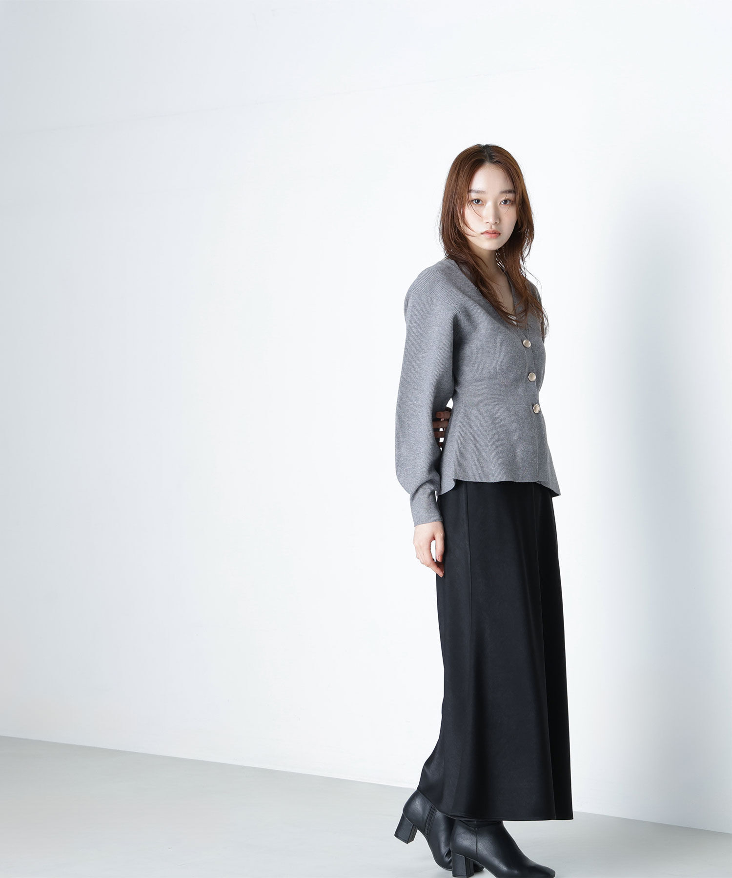  「バイアスサテンナロースカート」|スカート|