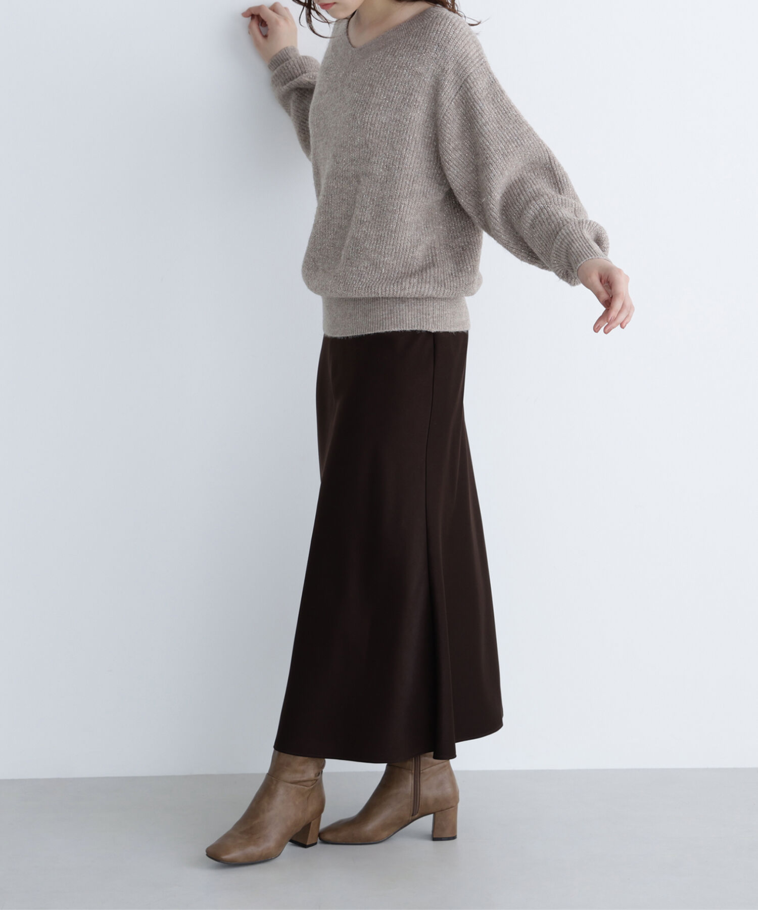  「バイアスサテンナロースカート」|スカート|