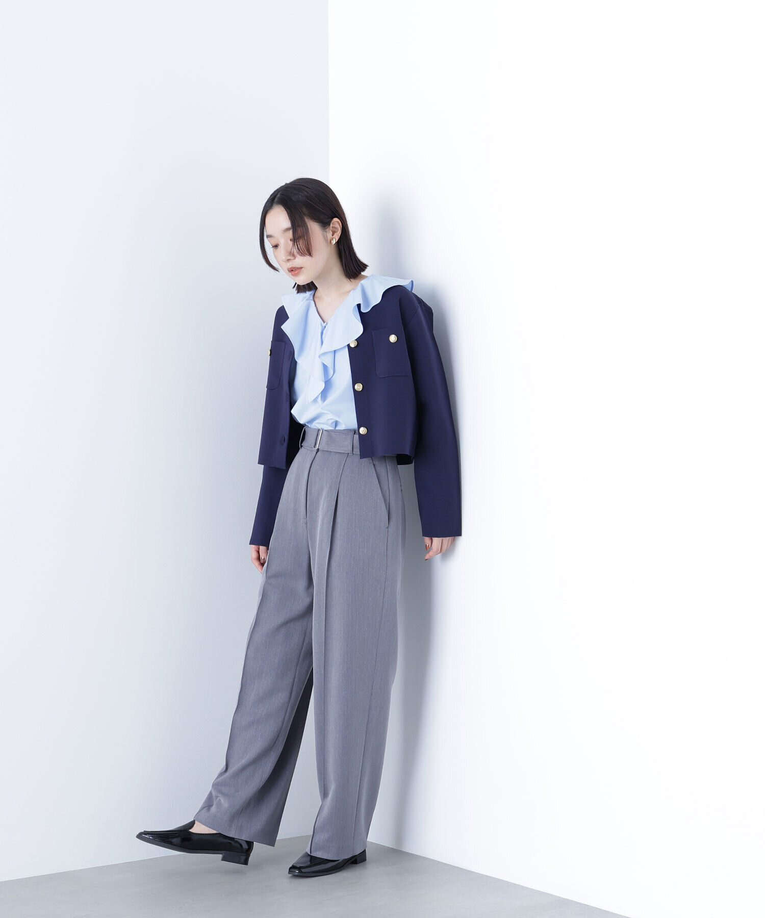  「コンパクトベスト セットアップ ワイドストレートパンツ」|その他|