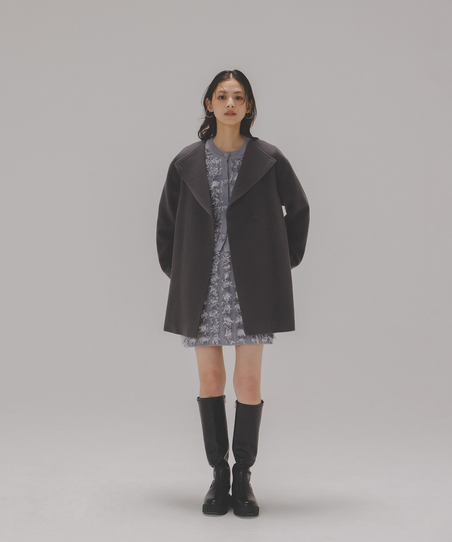  「ベルテッドミディコート」|ブルゾン・スタジャン|