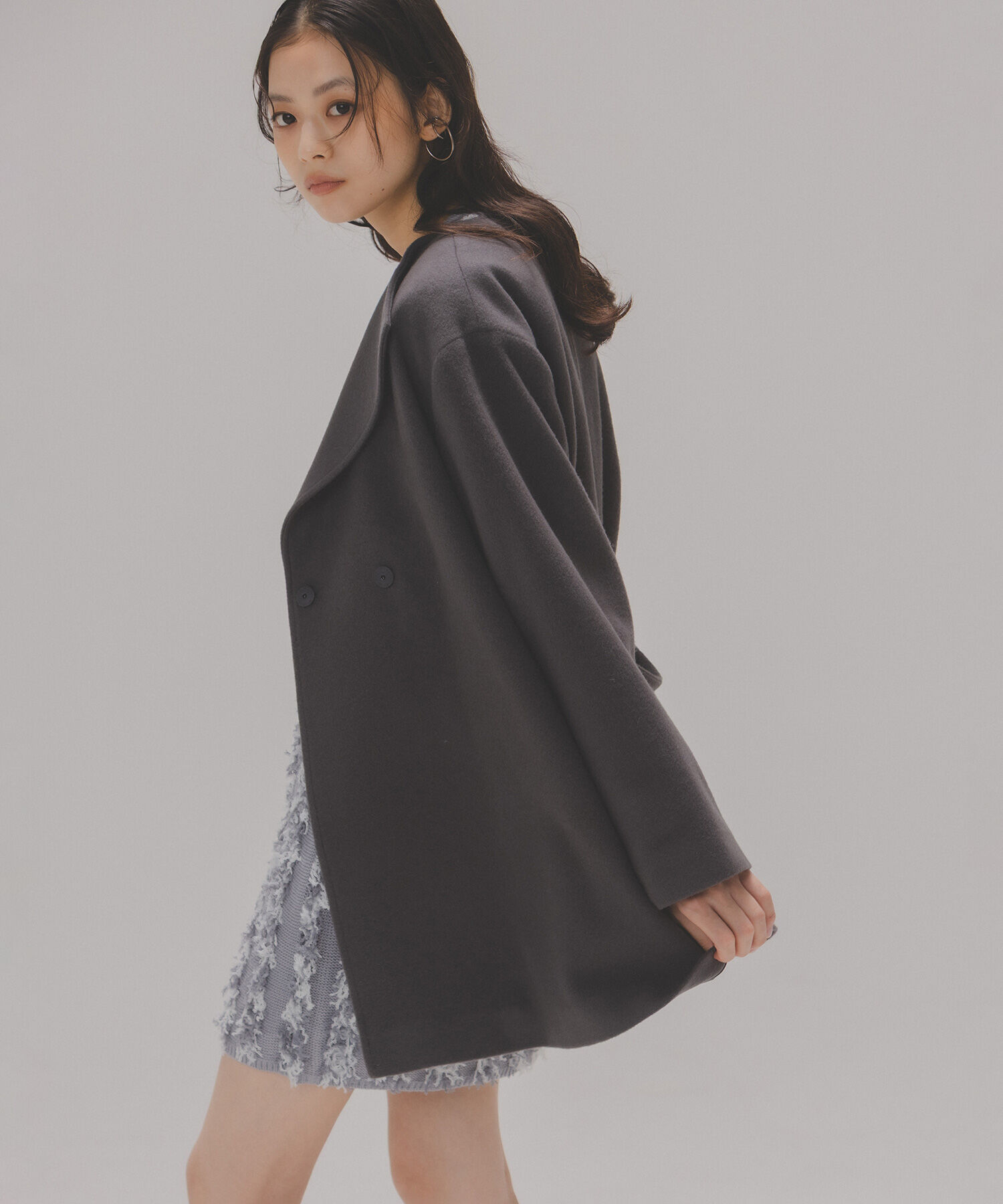  「ベルテッドミディコート」|ブルゾン・スタジャン|