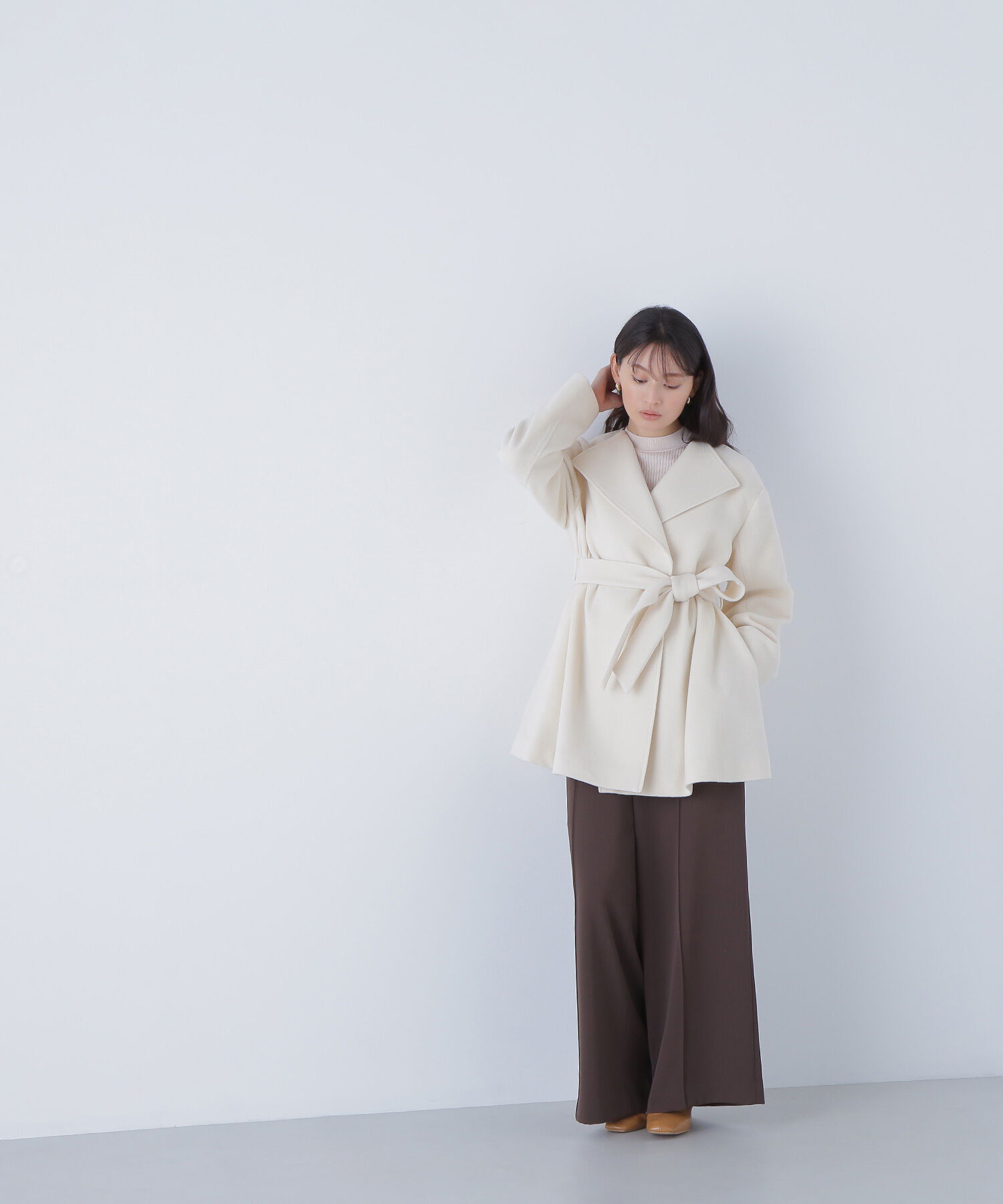  「ベルテッドミディコート」|ブルゾン・スタジャン|