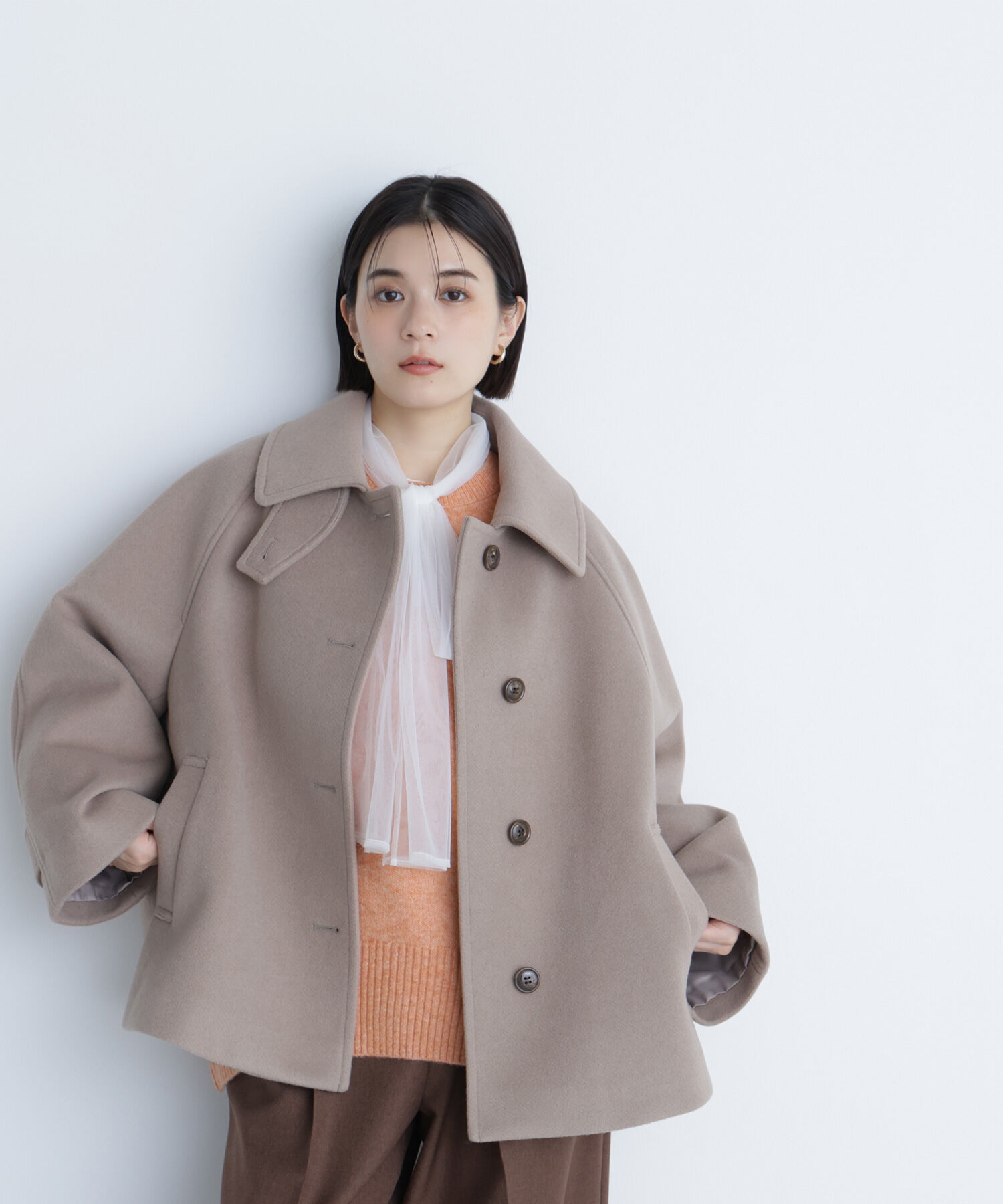  「ステンカラーハーフコート」|ブルゾン・スタジャン|