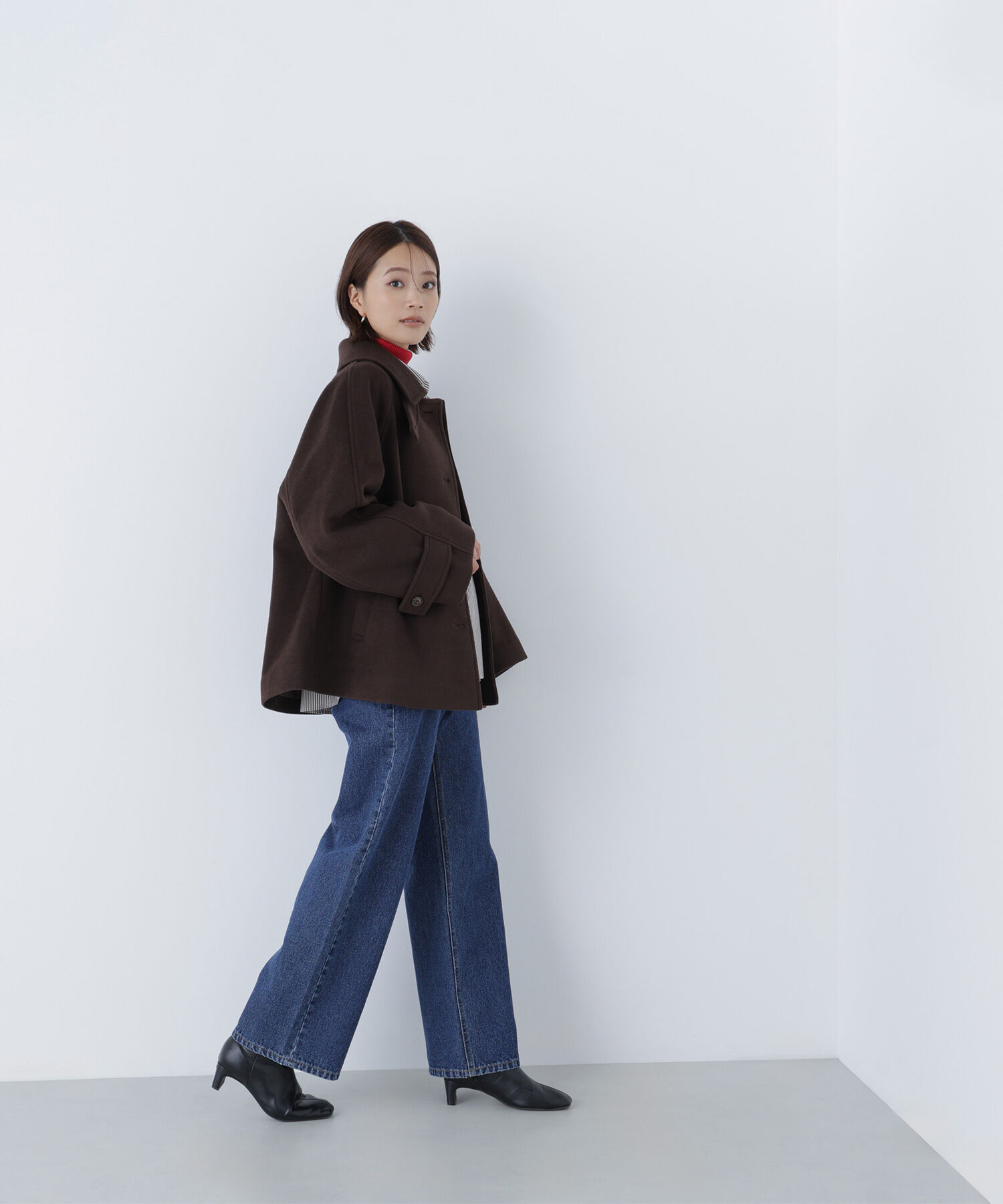  「ステンカラーハーフコート」|ブルゾン・スタジャン|