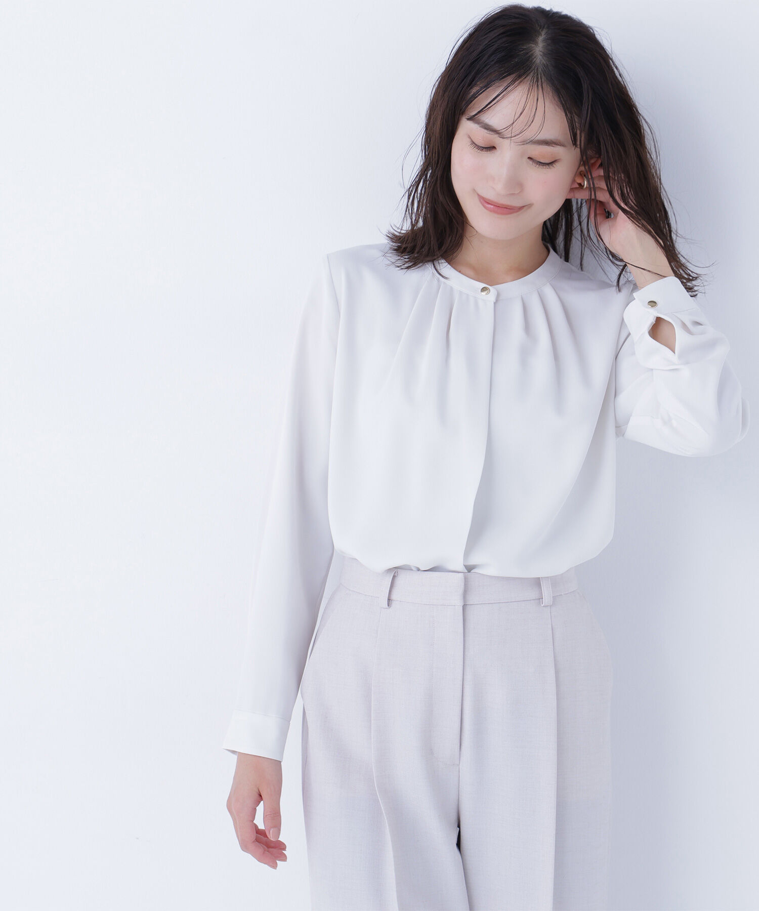  「フロントタックブラウス」|シャツ・ブラウス|