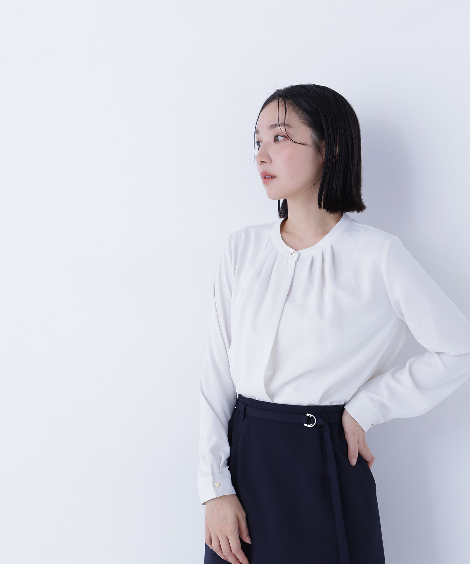  「フロントタックブラウス」|シャツ・ブラウス|